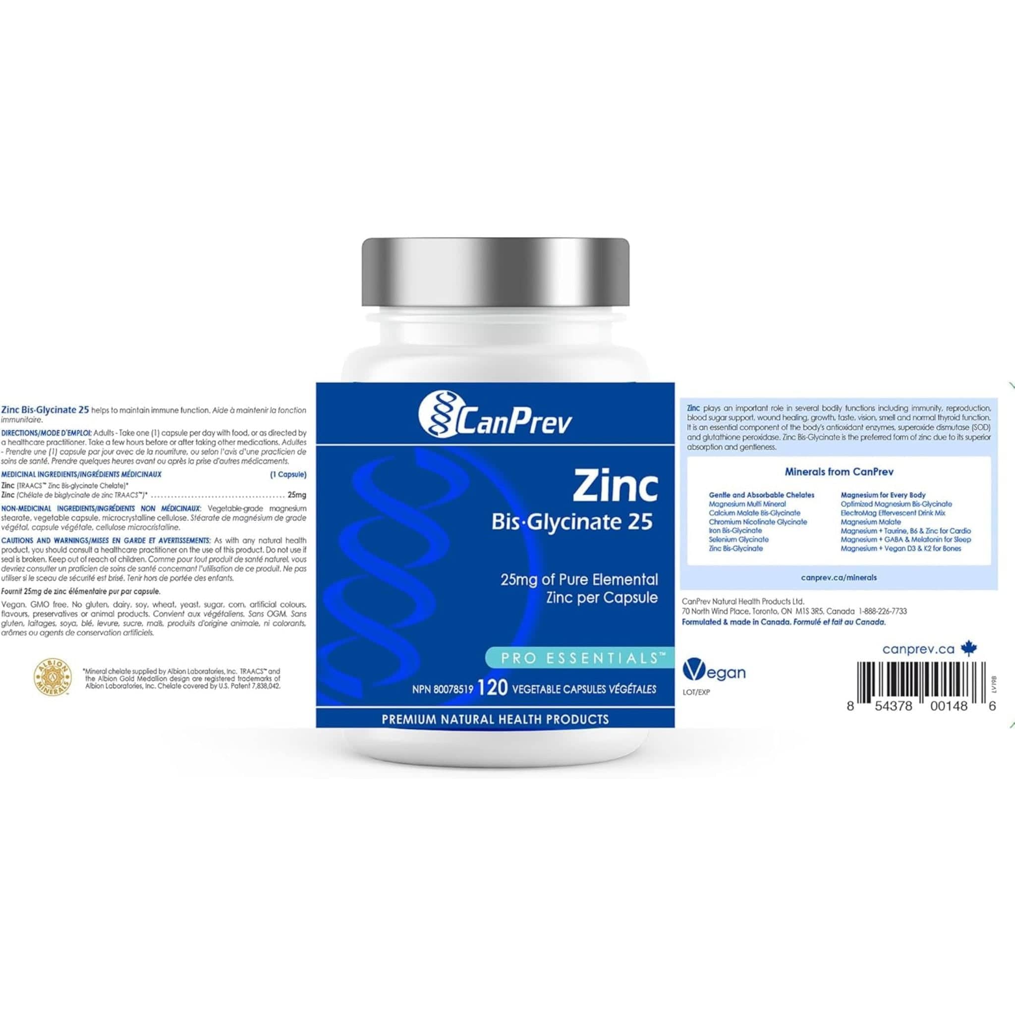 CanPrev Zinc Bisglycinate 25mg (Chelated) - Image 13