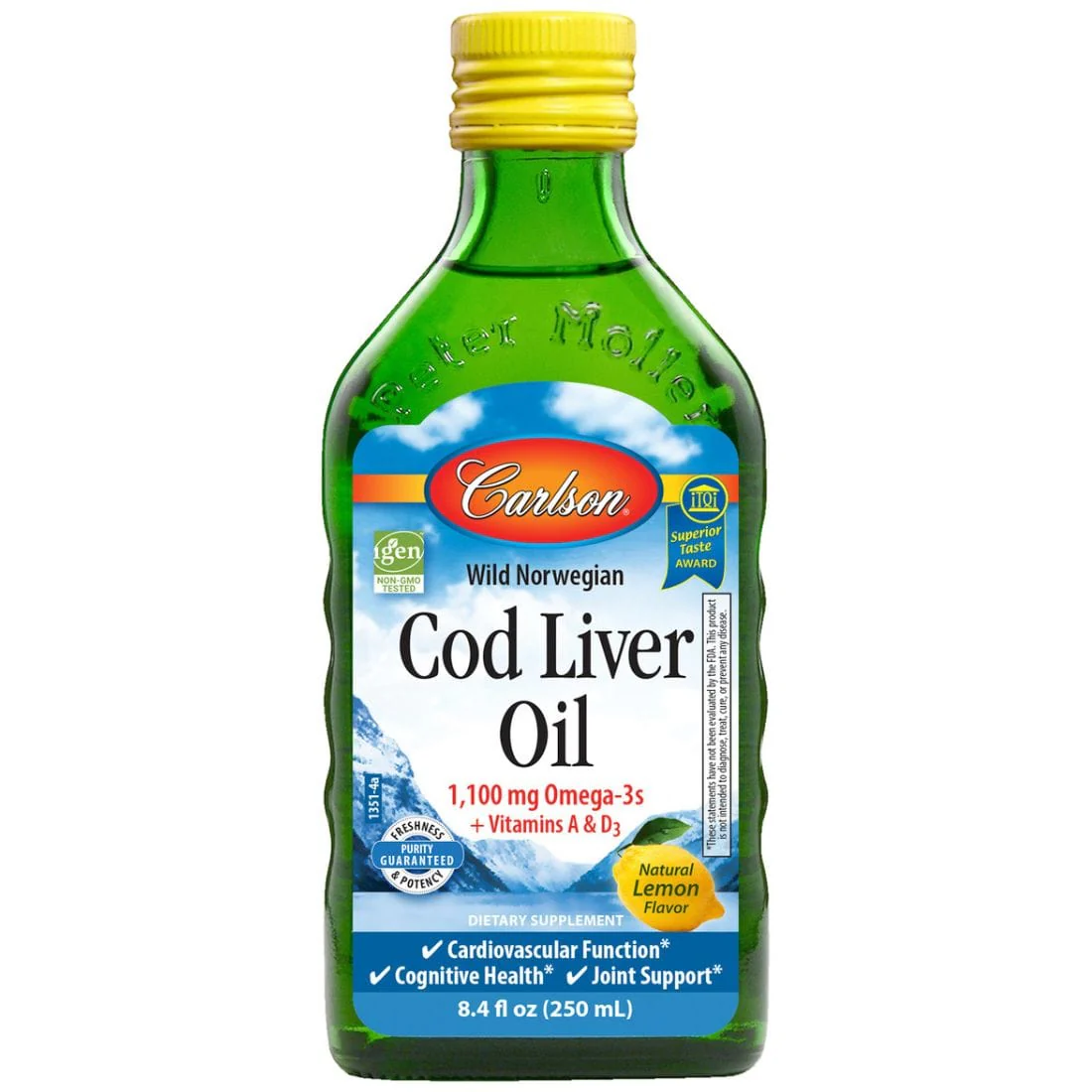 Carlson Norwegian Cod Liver Oil Liquid (TG) - Image 2