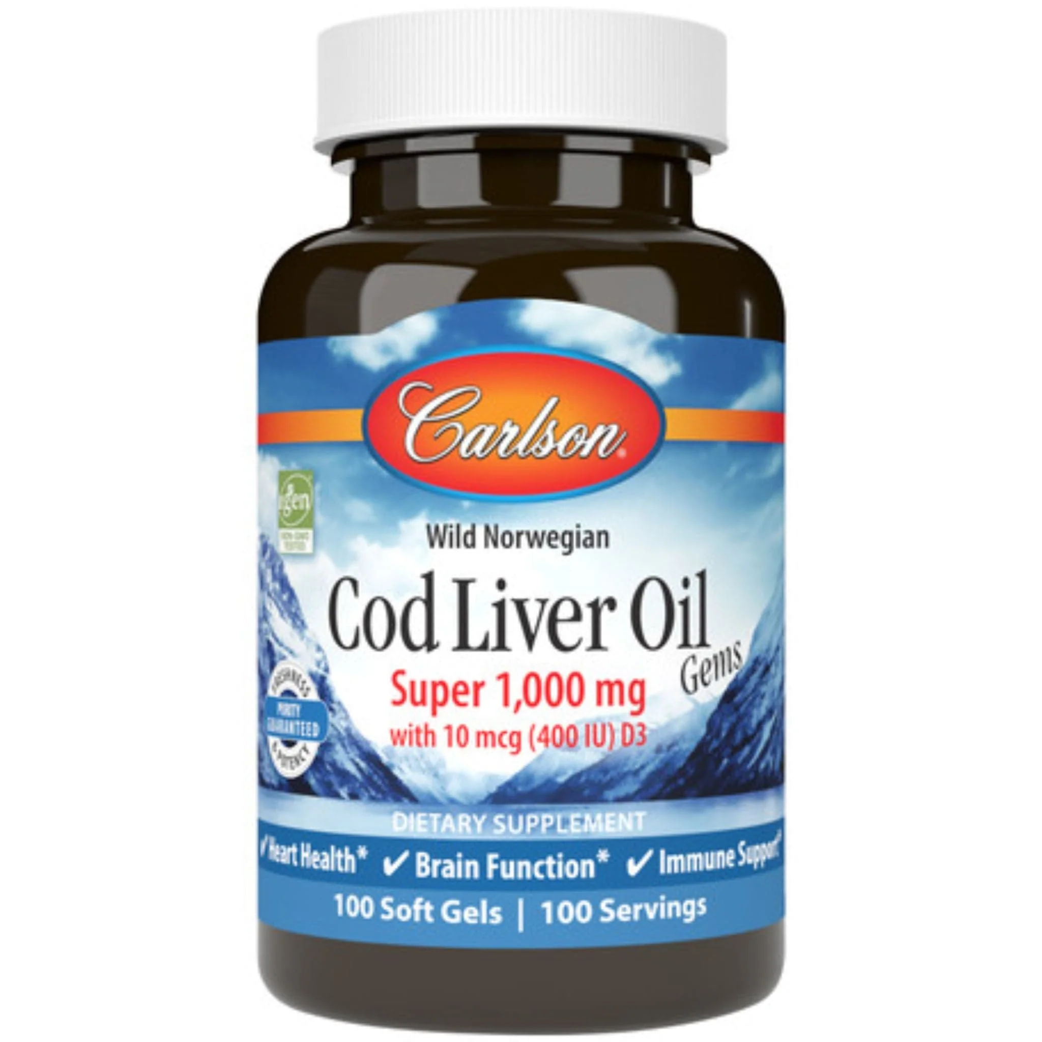 Carlson Super Cod Liver Oil Gems 1000mg (TG) - Image 2