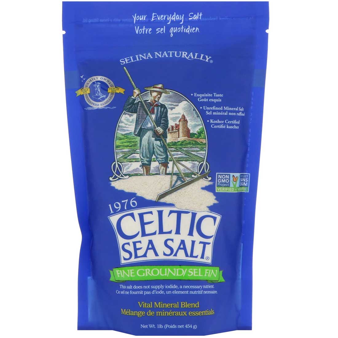 Celtic Sea Salt Fine Ground Unrefined Mineral Salt, Non-GMO CLEARANCE 25% Off Expiry 2/2034 Final Sale