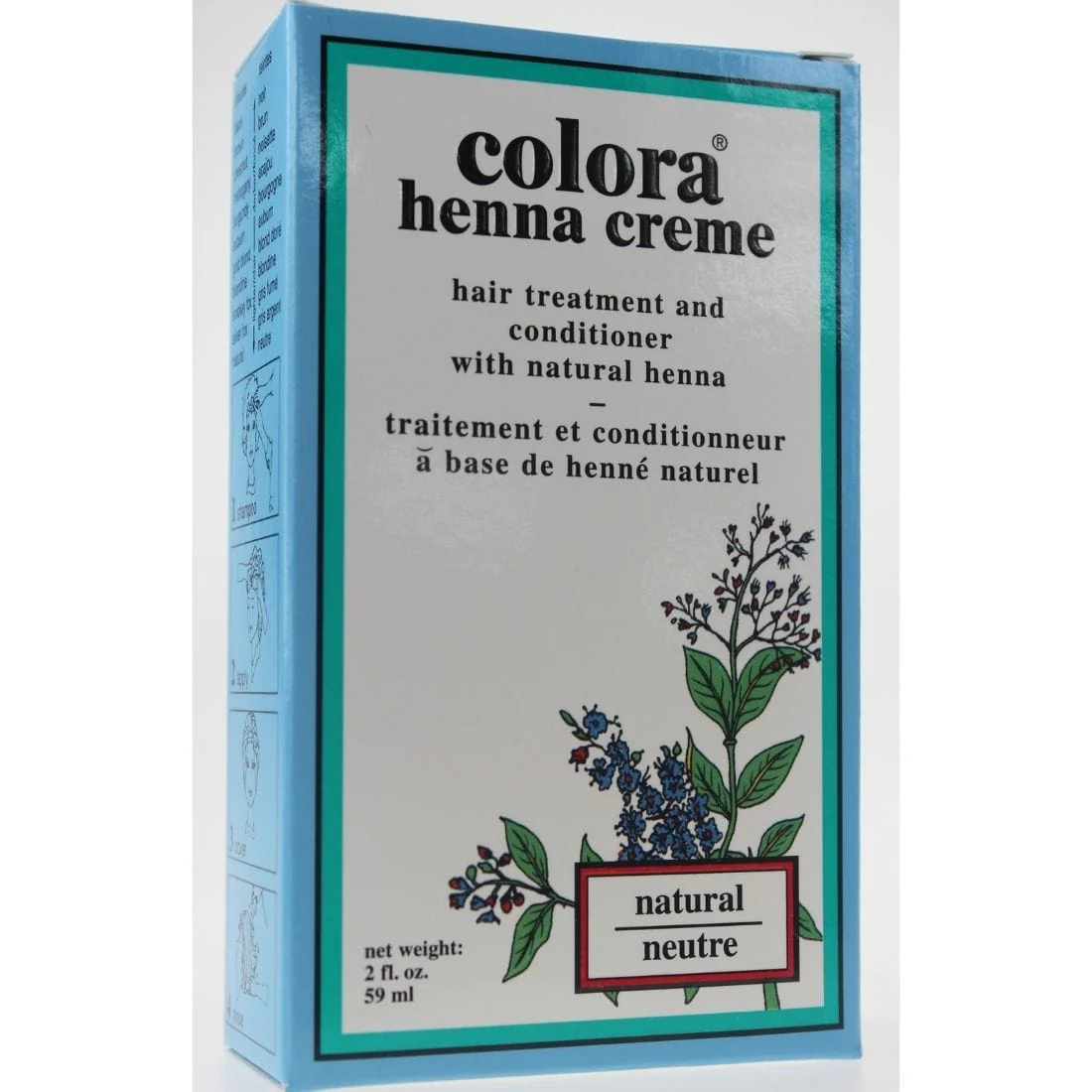 Colora Henna Cream Natural Hair Colour and Conditioner with Henna, 59ml CLEARANCE 50% Off Final Sale