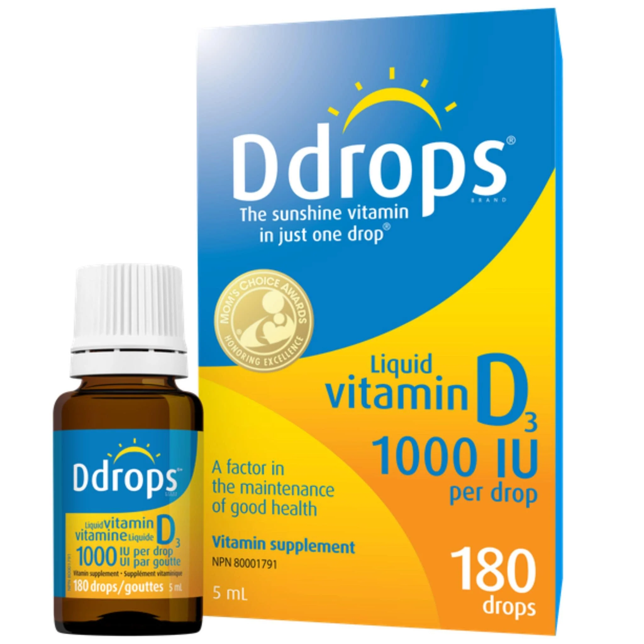 Ddrops Vitamin D Drops 1000IU Liquid