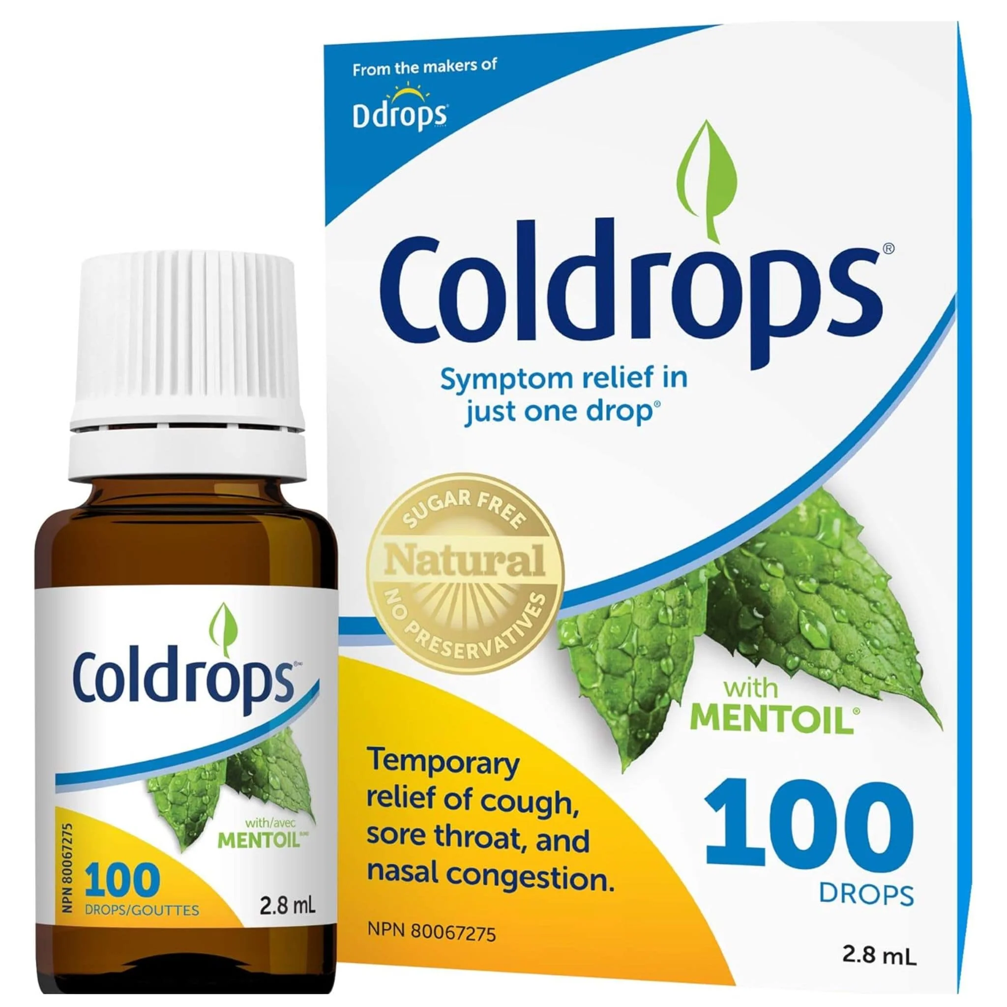 Ddrops Coldrops for Cough, Sore Throat & Congestion, 100 Drops, 2.8ml