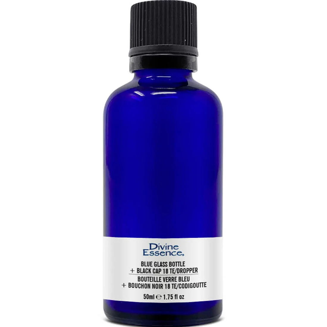 Divine Essence Black Glass Bottle Plus Black Cap - Image 4