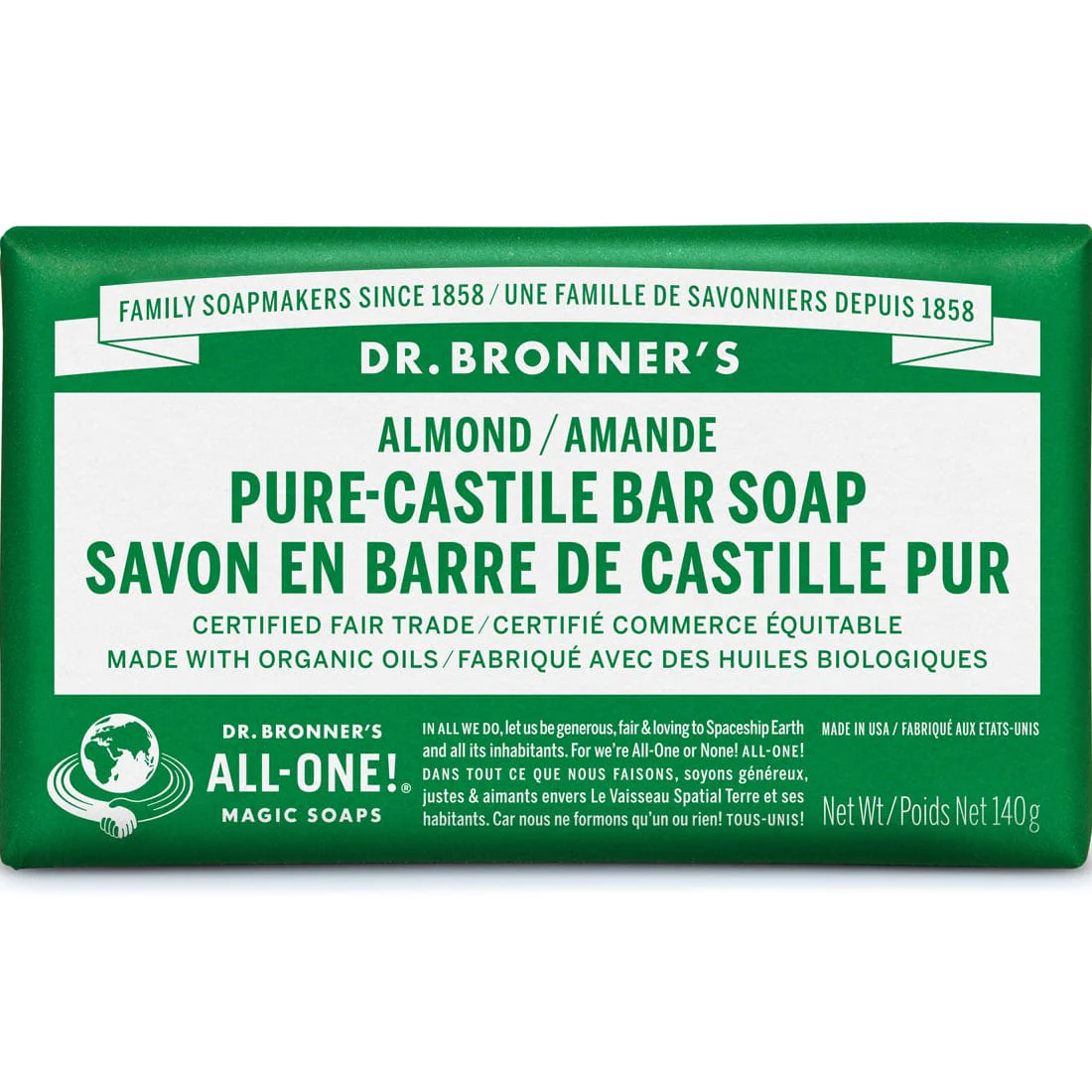 Dr. Bronner's Bar Soap, 140g