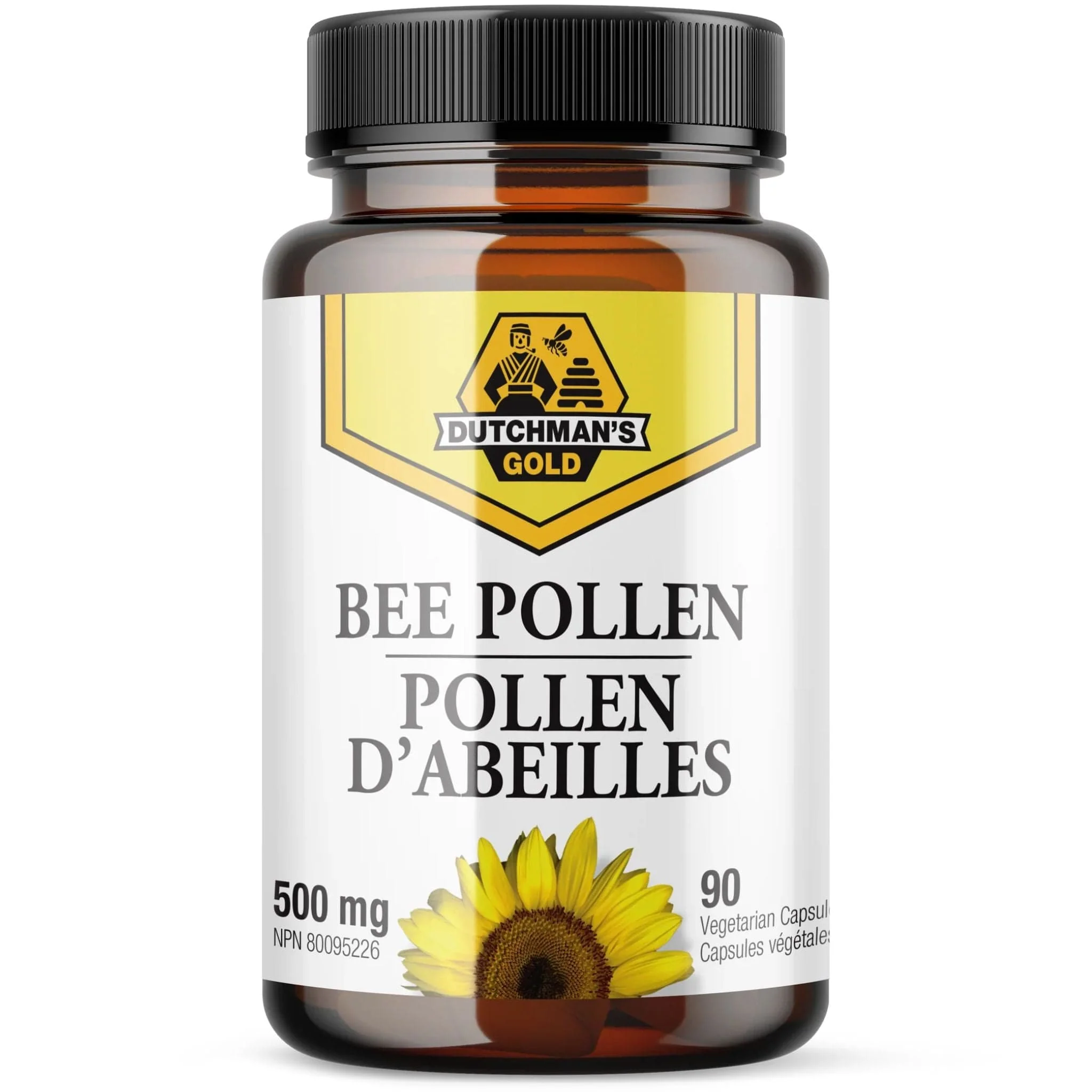 Dutchman's Gold Bee Pollen 500mg, 90 Vegetable Capsules