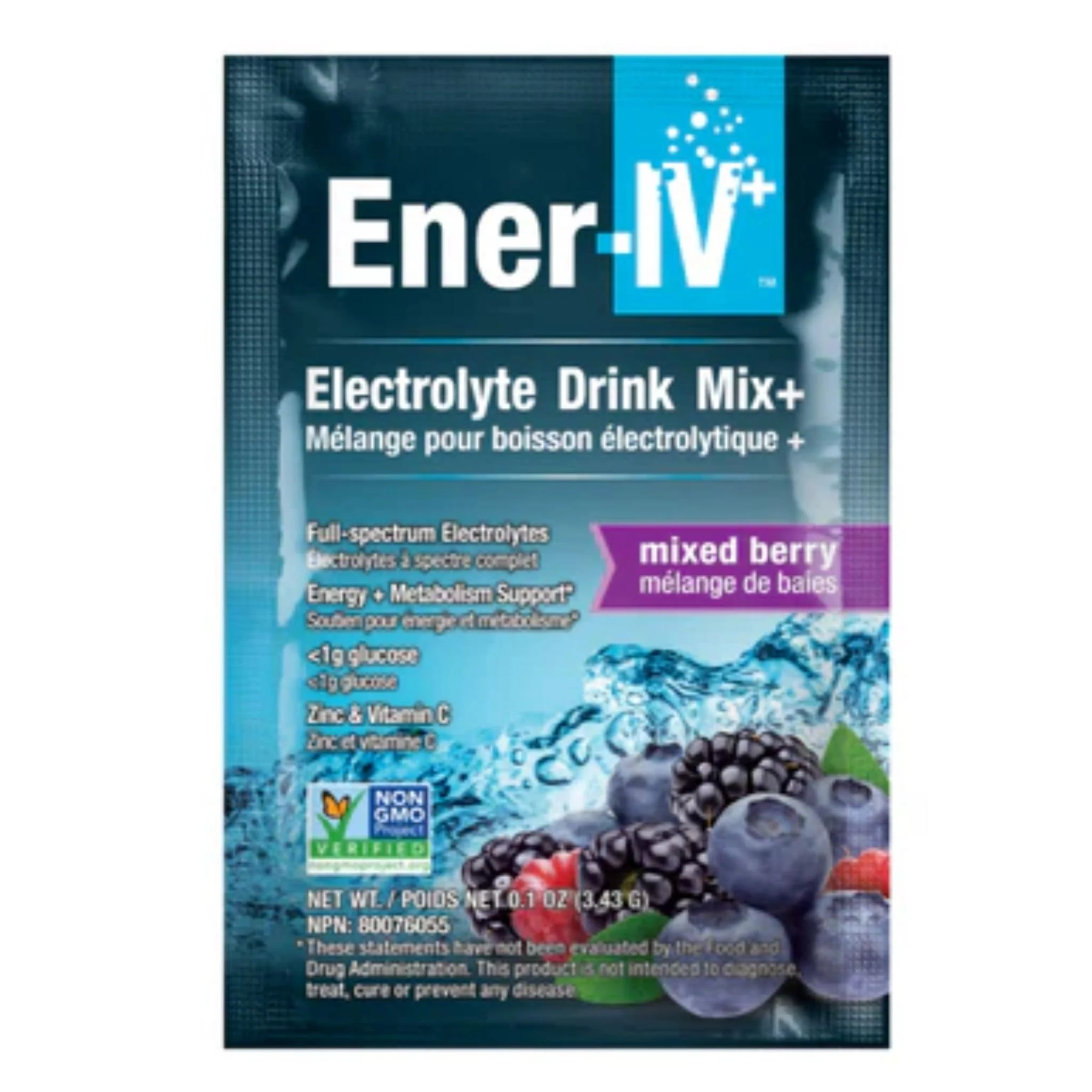 Ener-IV Sport Electrolyte Drink Mix (Formerly Ener-C Sport), Pre and Post Workout Electrolytes, 12 Sachets - Image 2