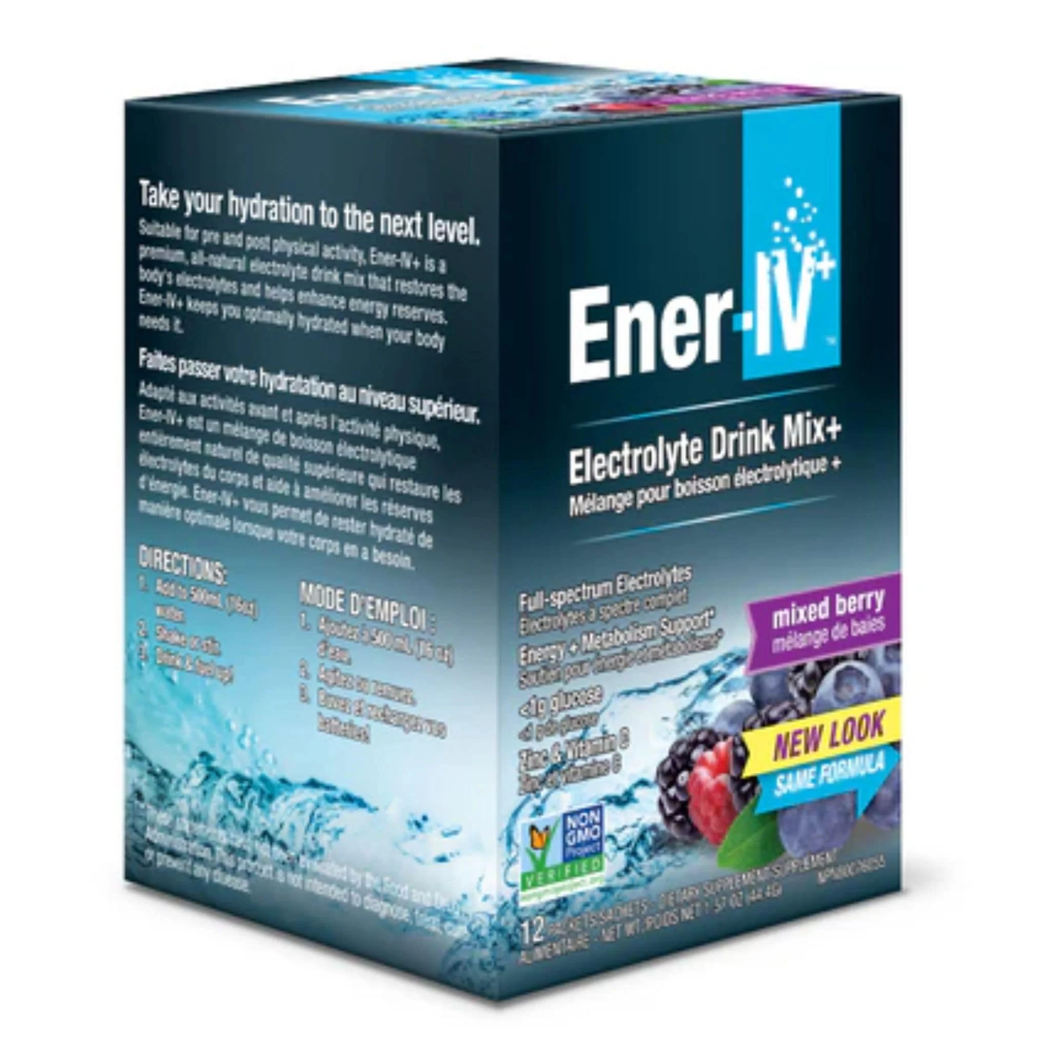Ener-IV Sport Electrolyte Drink Mix (Formerly Ener-C Sport), Pre and Post Workout Electrolytes, 12 Sachets - Image 3