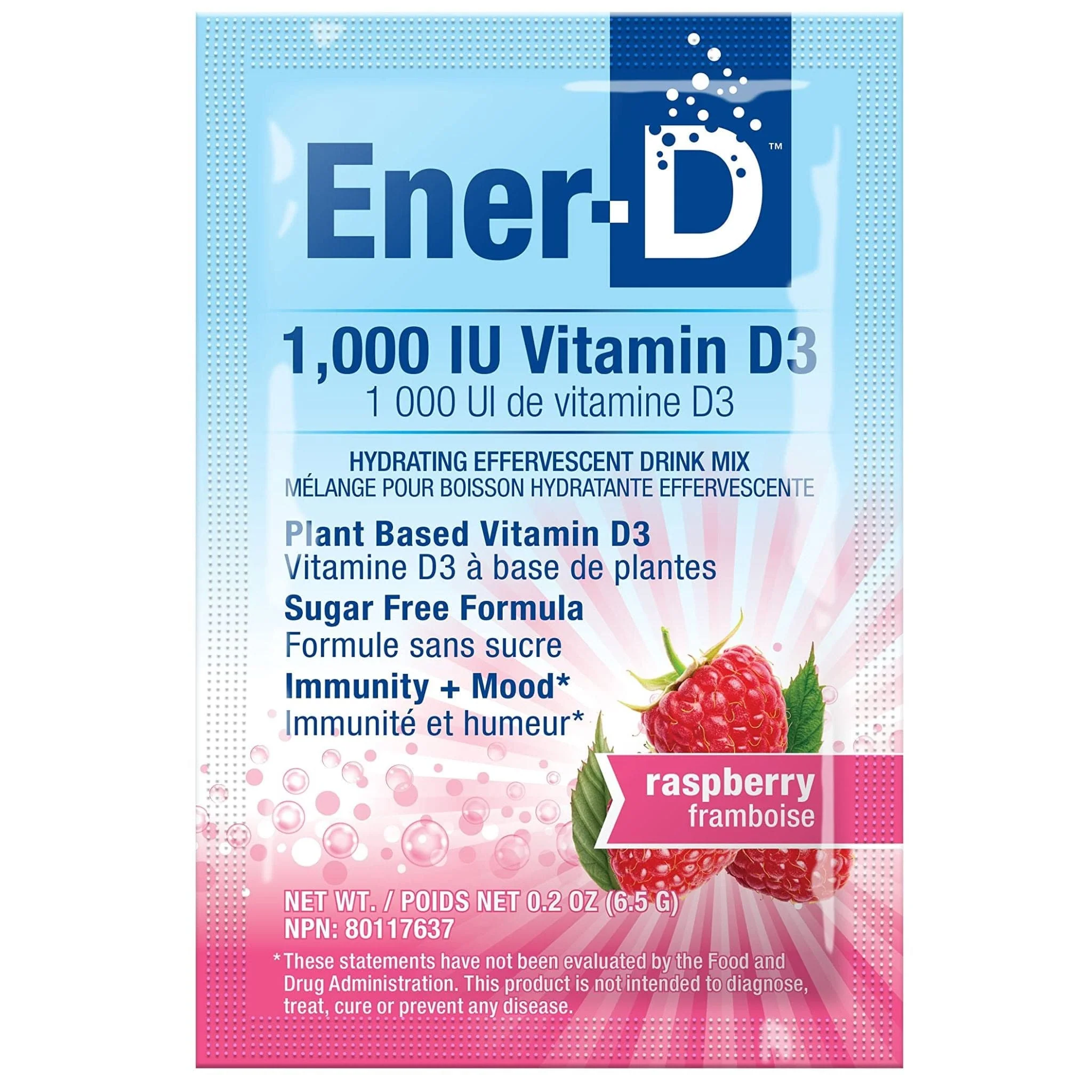Ener-D Vitamin D3 1000IU Drink Mix, 1 Serving SAMPLE