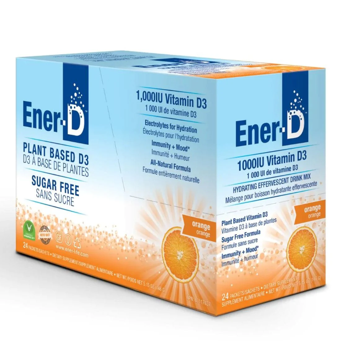 Ener-D Vitamin D3 1000IU Drink Mix, 24 Sachets - Image 2