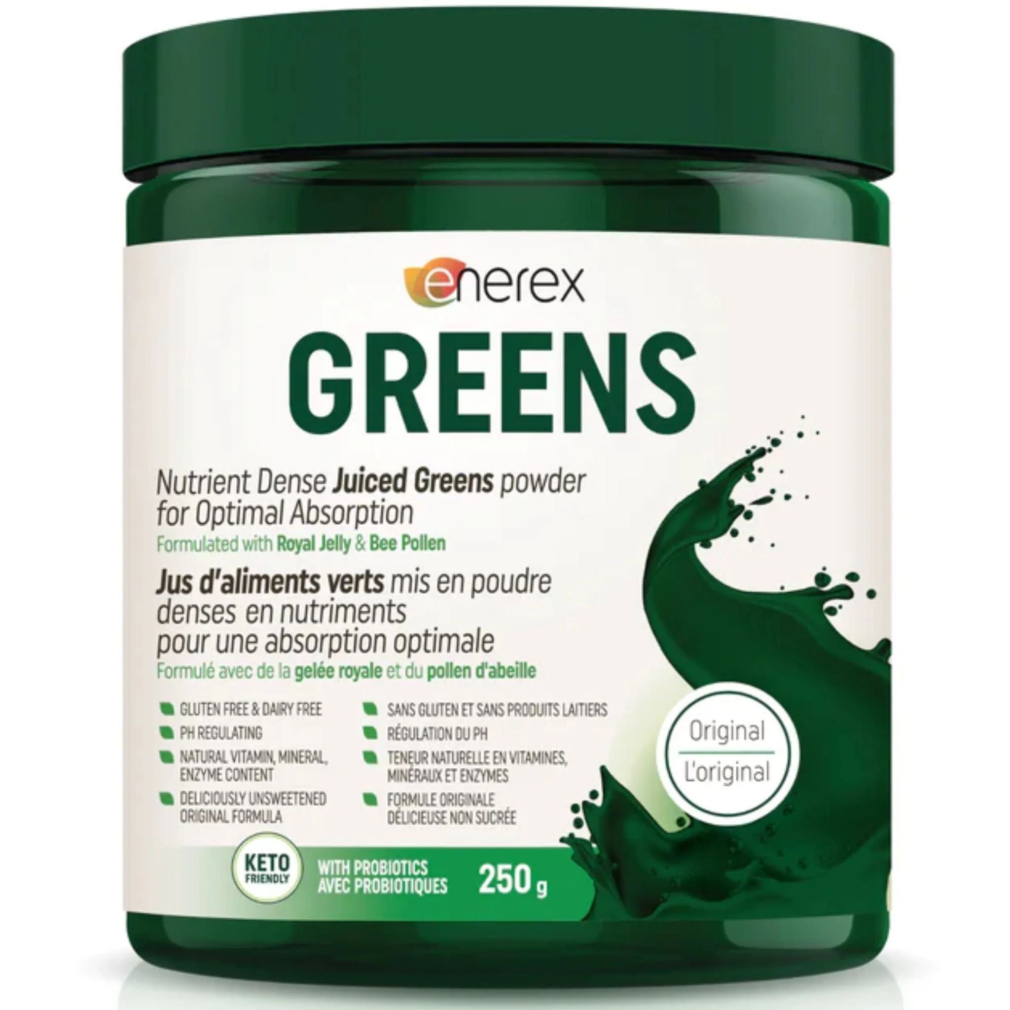 Enerex Greens, Nutrient Dense Juiced Greens with Probiotics, Gluten-Free