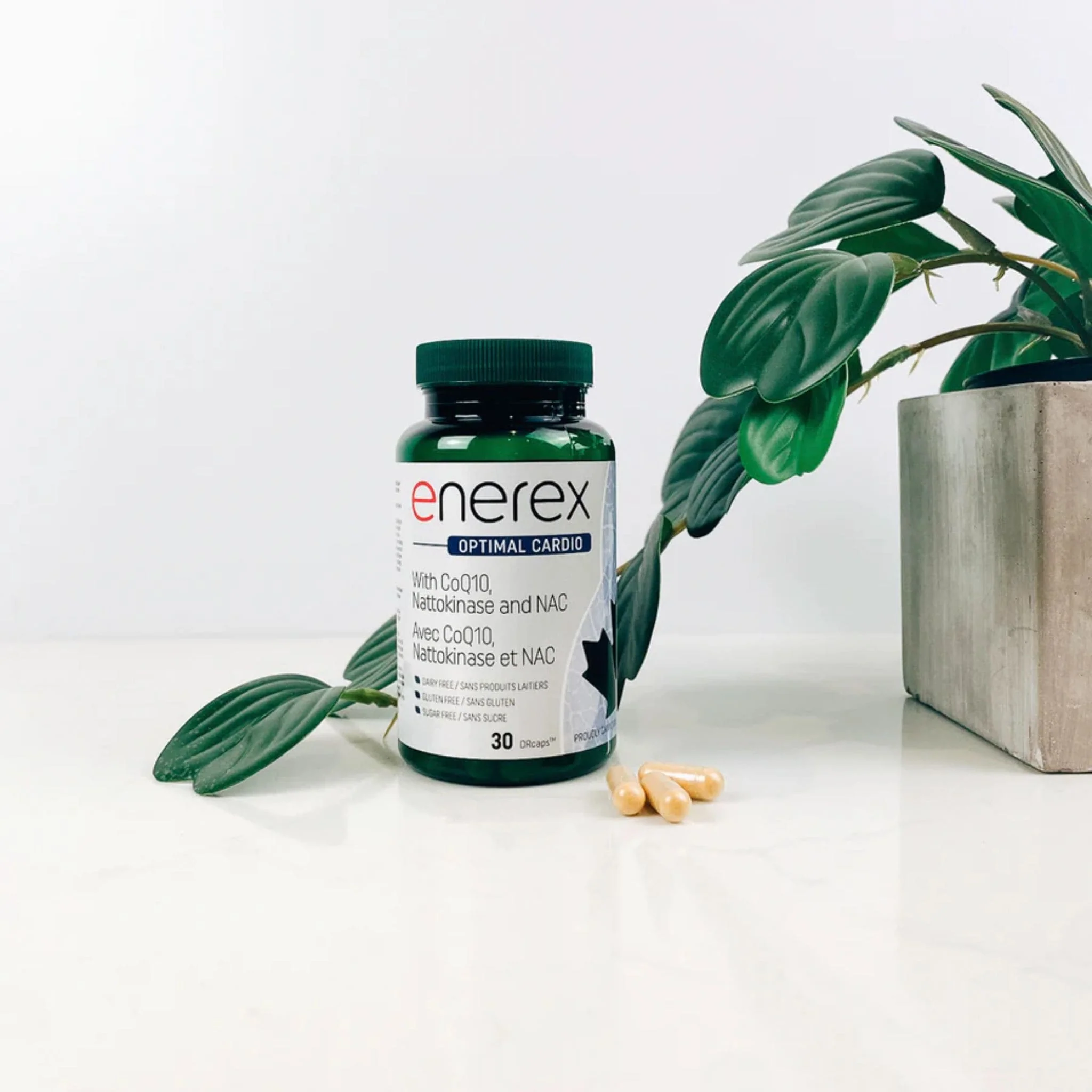 Enerex Optimal Cardio with CoQ10, Nattokinase and NAC, 30 Delayed Release Capsules - Image 2
