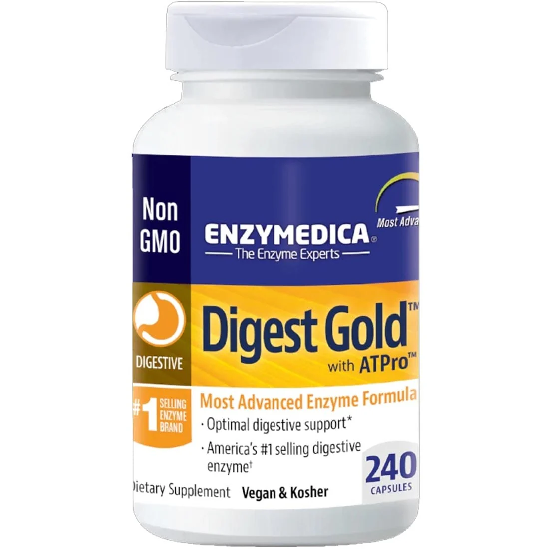 Enzymedica Digest Gold Digestive Enzyme with ATPro, Ultra Effective Digestive Enzyme Formula