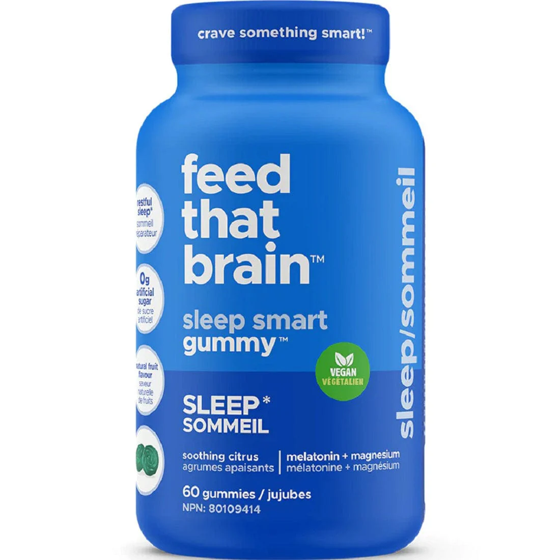 Feed That Brain Gummies For Sleep, Magnesium, Melatonin, Threonine, 60 Gummies - Image 2