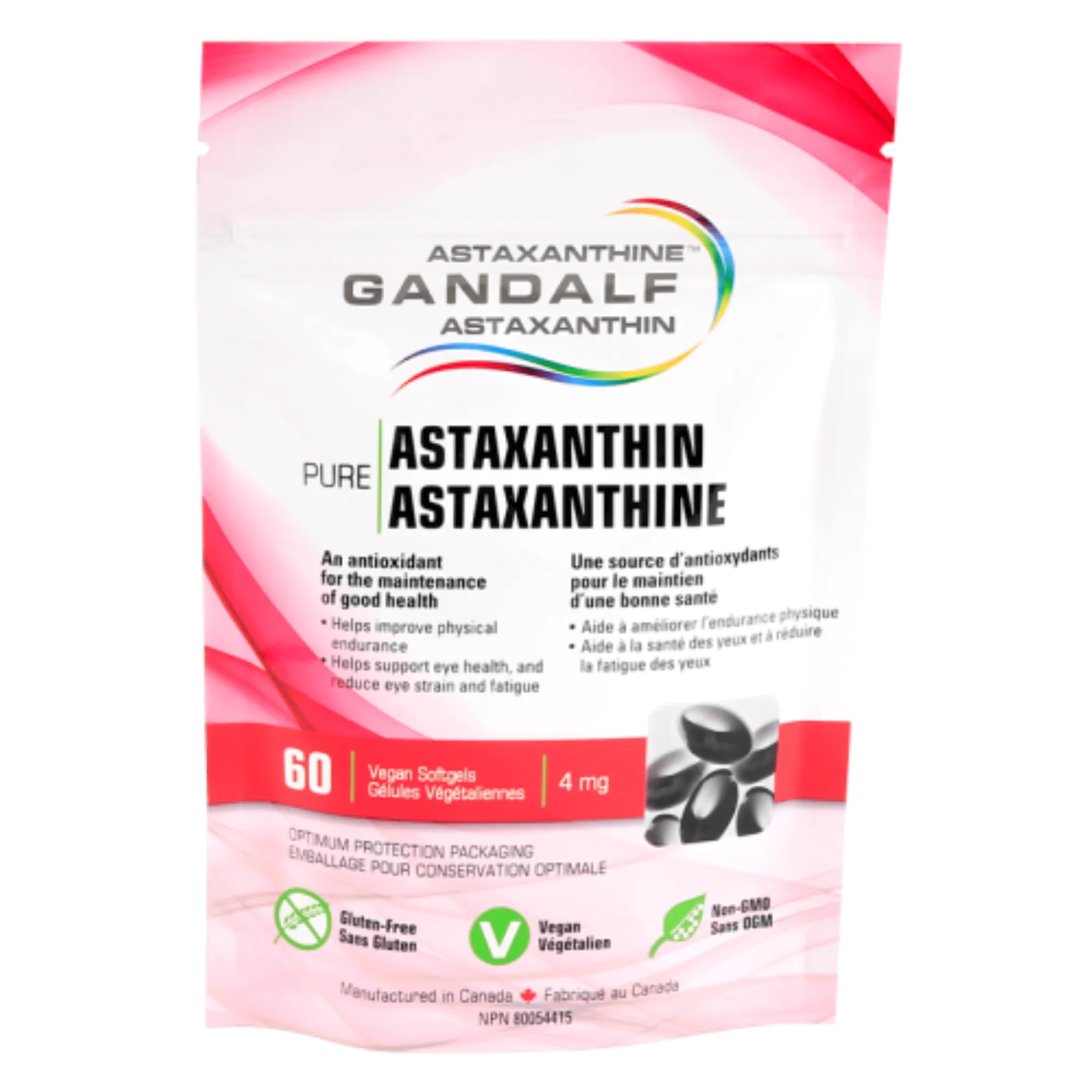 Gandalf Pure Astaxanthin 4mg, 60 Softgels