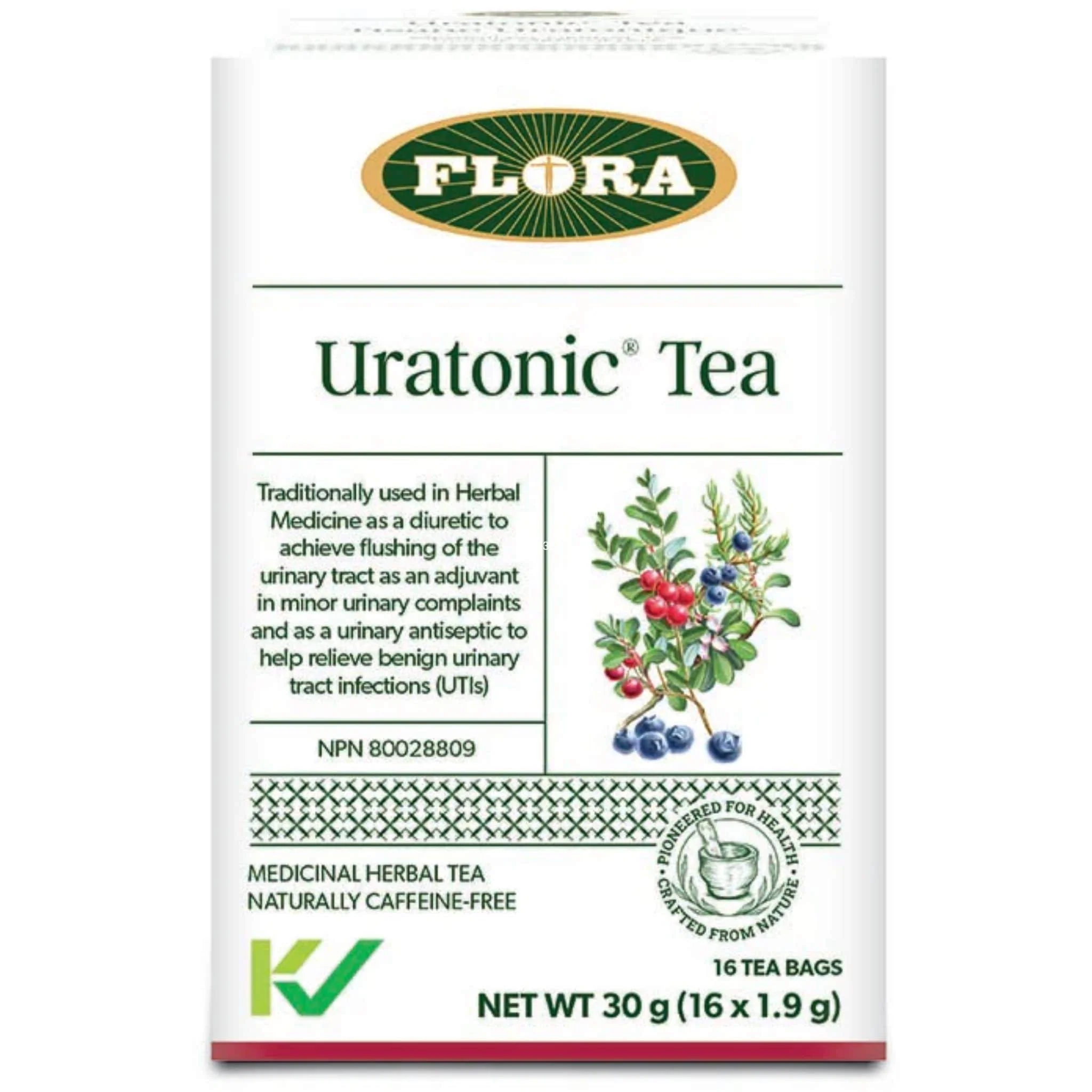 Flora Uratonic Tea (Helps Relieve Urinary Tract Infections), 16 Tea Bags