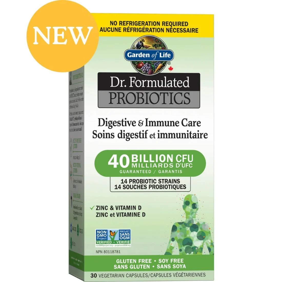Garden Of Life Dr Formulated Digest and Immune Care Probiotic, 40 Billion CFU, 30 Vegetarian Capsules - Image 2