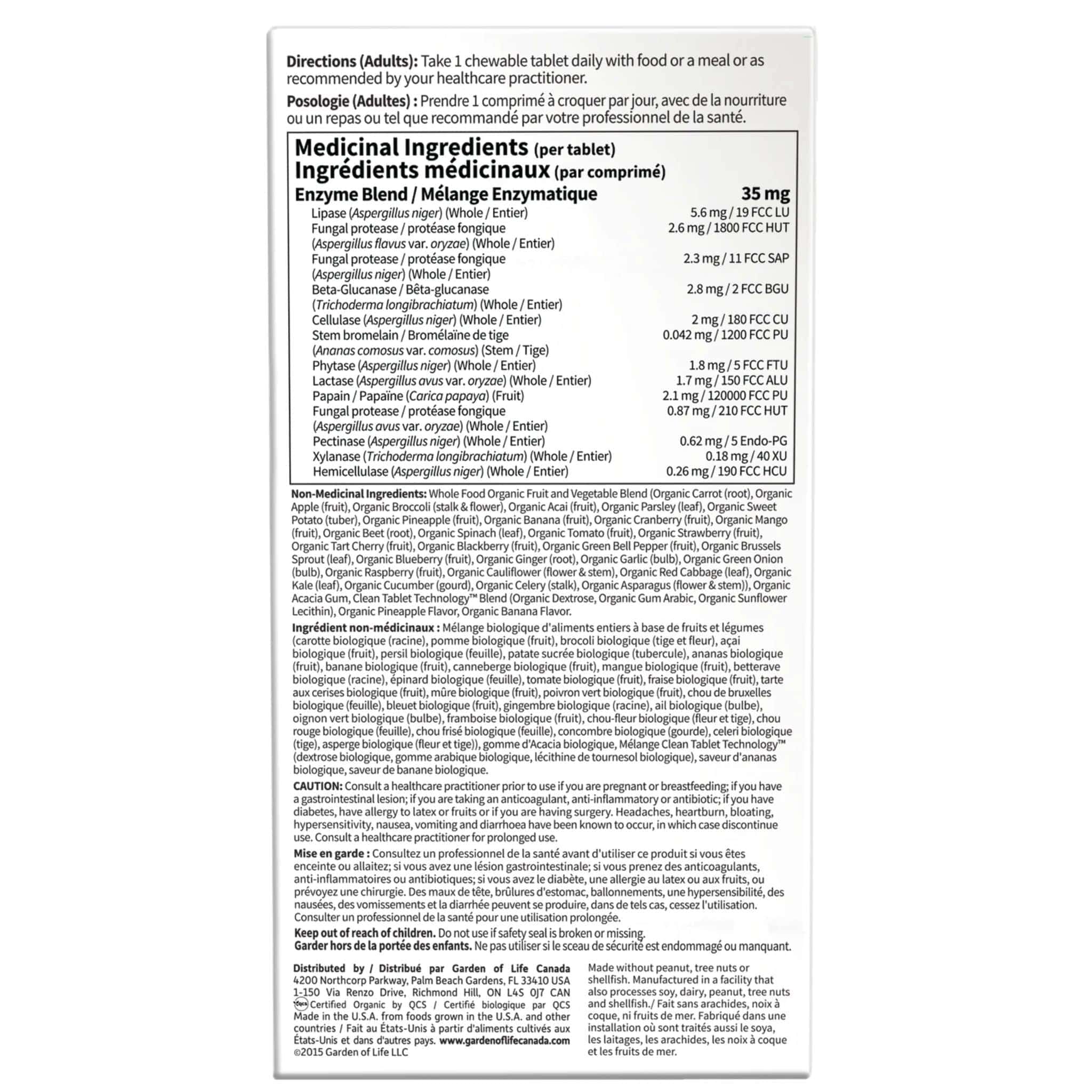 Garden of Life Dr. Formulated Enzymes Organic Digest+, 90 Chewable Tablets - Image 3