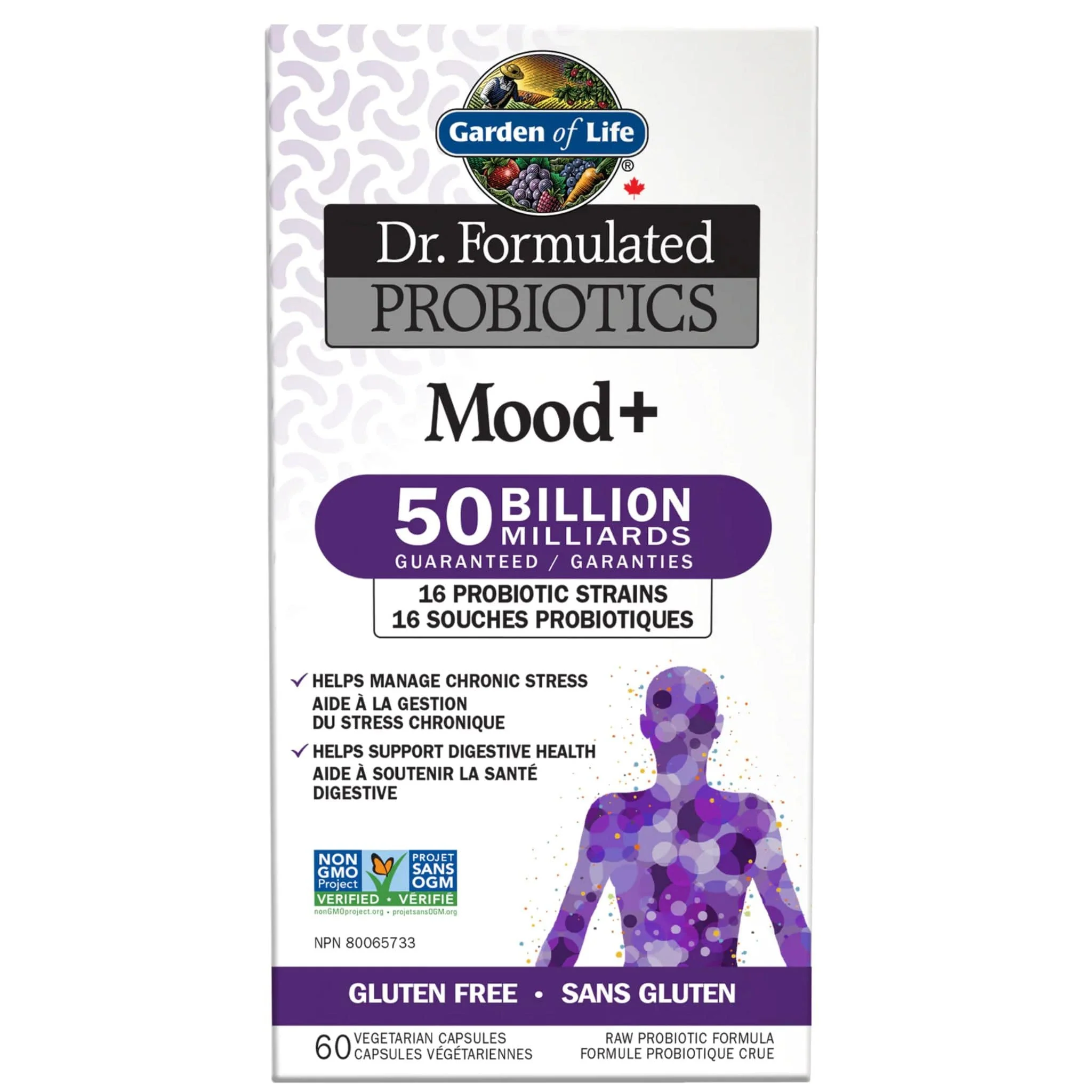 Garden of Life Dr. Formulated Probiotics Mood+ 50 Billion, 60 Vegetable Capsules - Image 6
