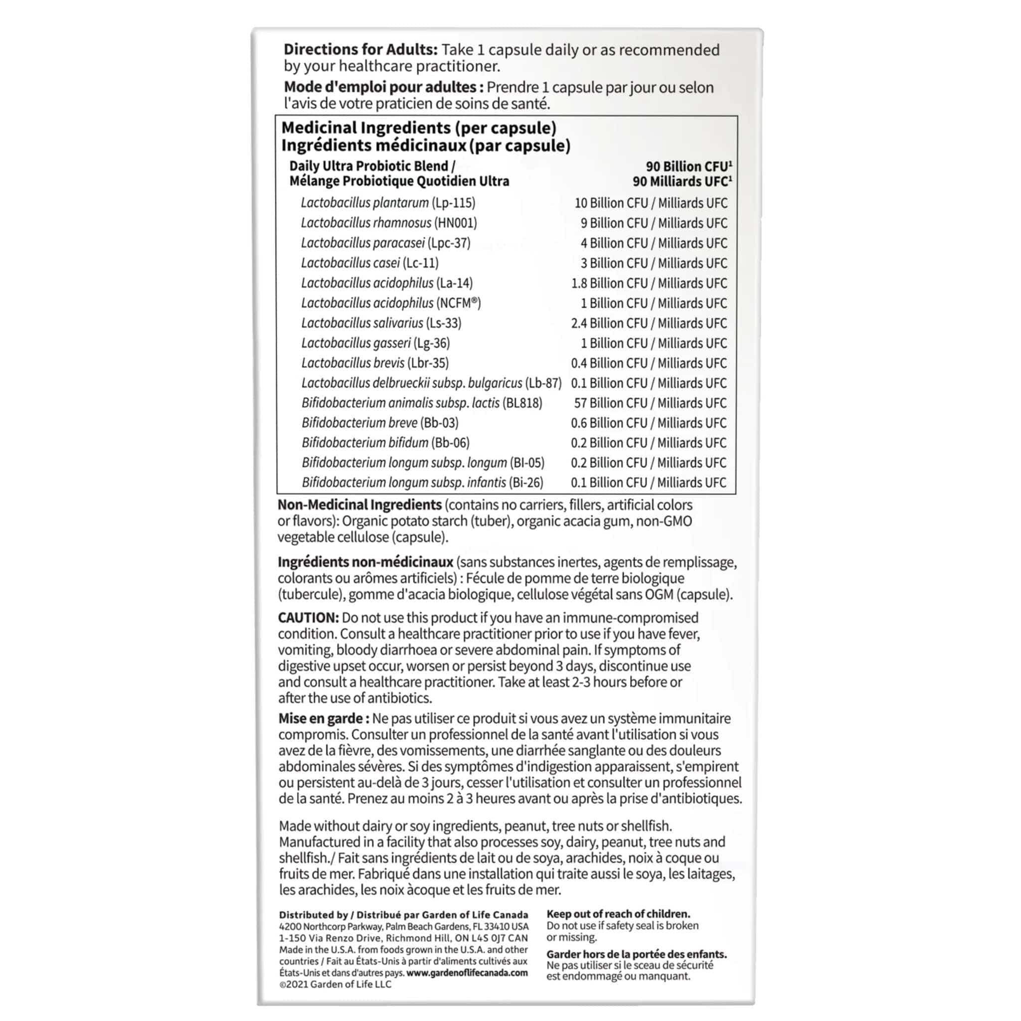 Garden of Life Dr. Formulated Probiotics Once Daily Ultra, 90 Billion, 30 Vcaps - Store in Fridge - Image 2