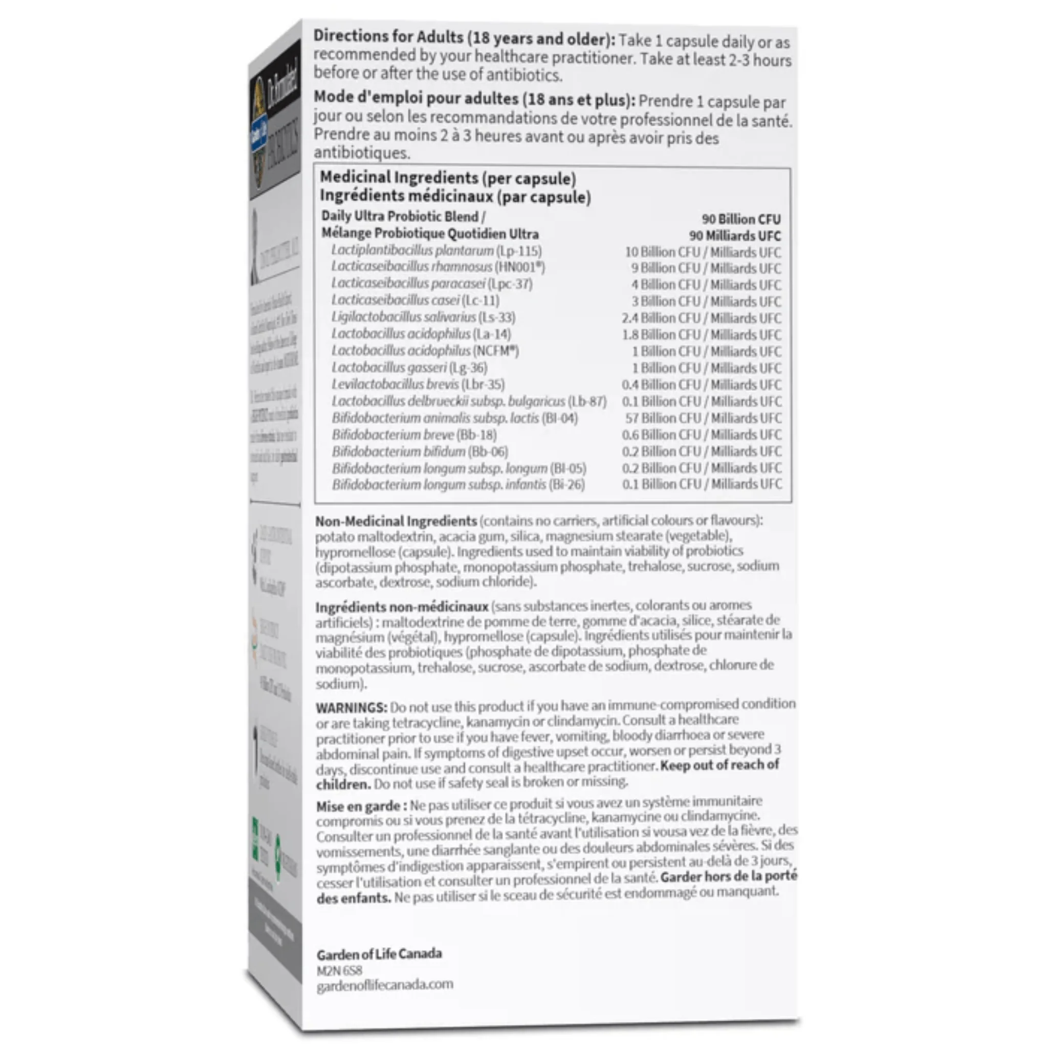 Garden of Life Dr. Formulated Probiotics Once Daily Ultra 90 Billion, Shelf Stable, 30 Vegetable Capsules - Image 4