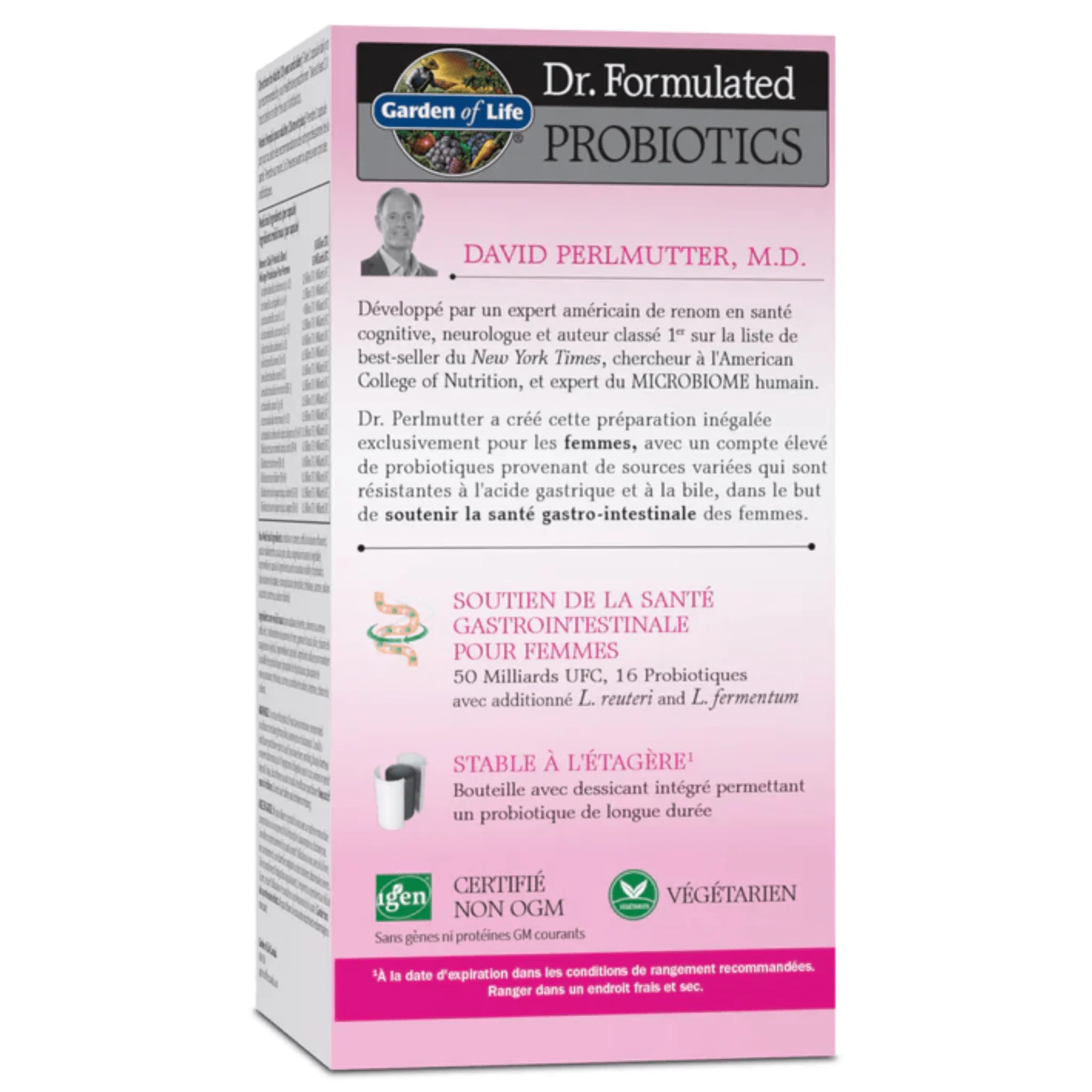 Garden of Life Dr. Formulated Probiotics Once Daily Women's 50 Billion Probiotic, Shelf Stable, 30 Vegetable Capsules - Image 4