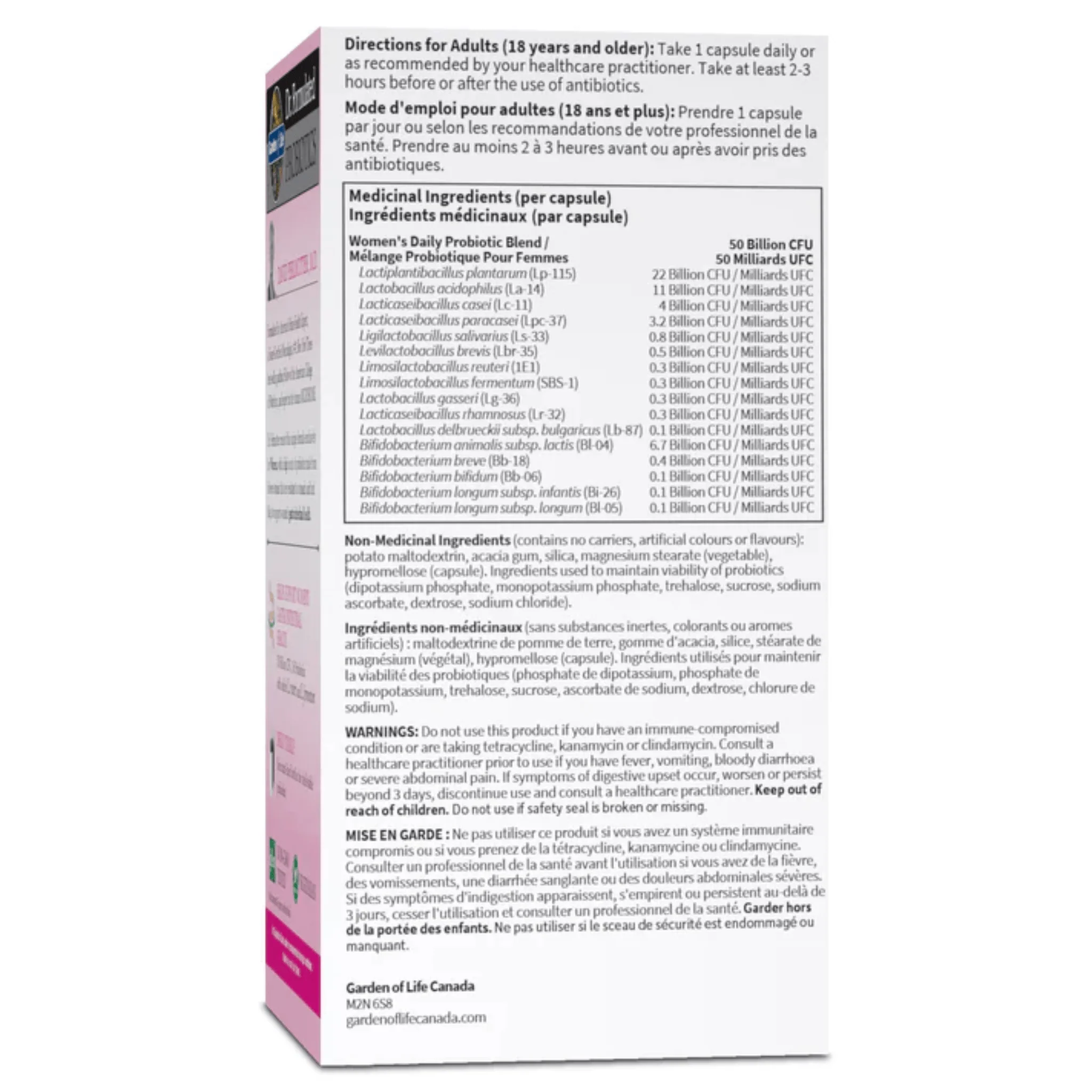 Garden of Life Dr. Formulated Probiotics Once Daily Women's 50 Billion Probiotic, Shelf Stable, 30 Vegetable Capsules - Image 5