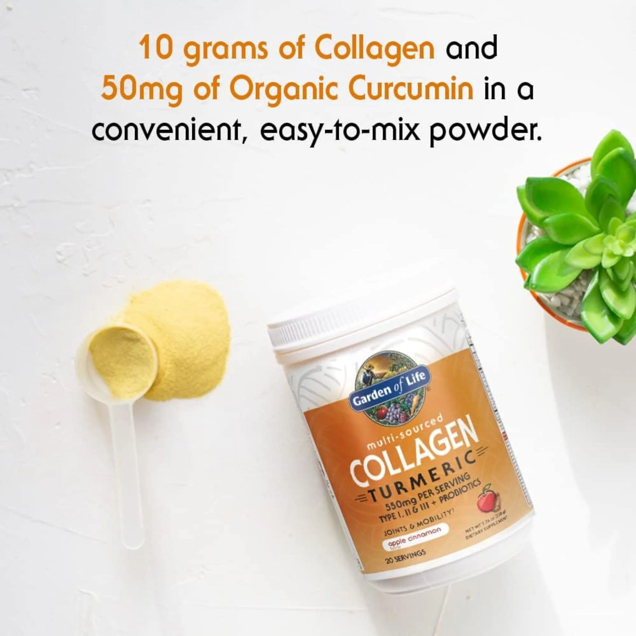Garden of Life Multi-Sourced Collagen Turmeric for Joints and Mobility, 220g - Image 5