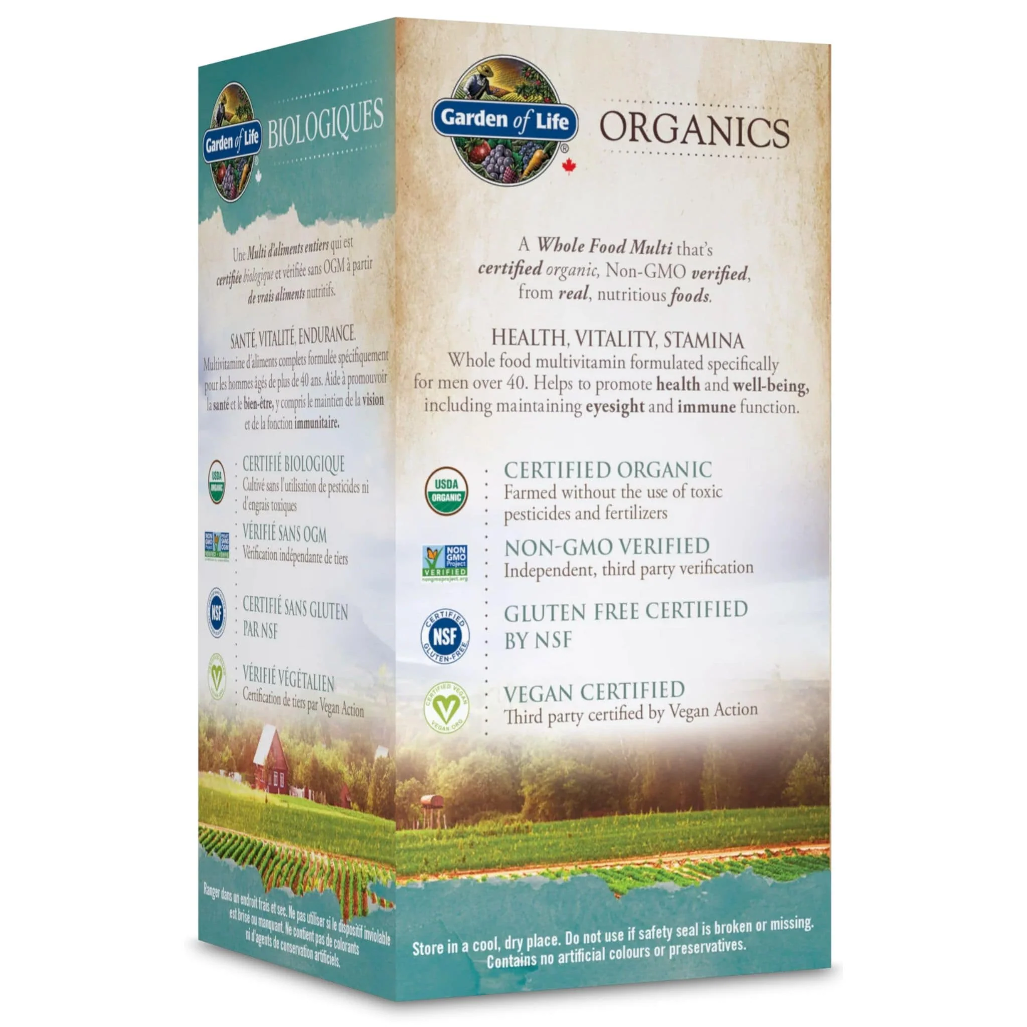 Garden of Life Organics Men's Multi 40+, Multivitamin, 60 Vegan Tablets - Image 4