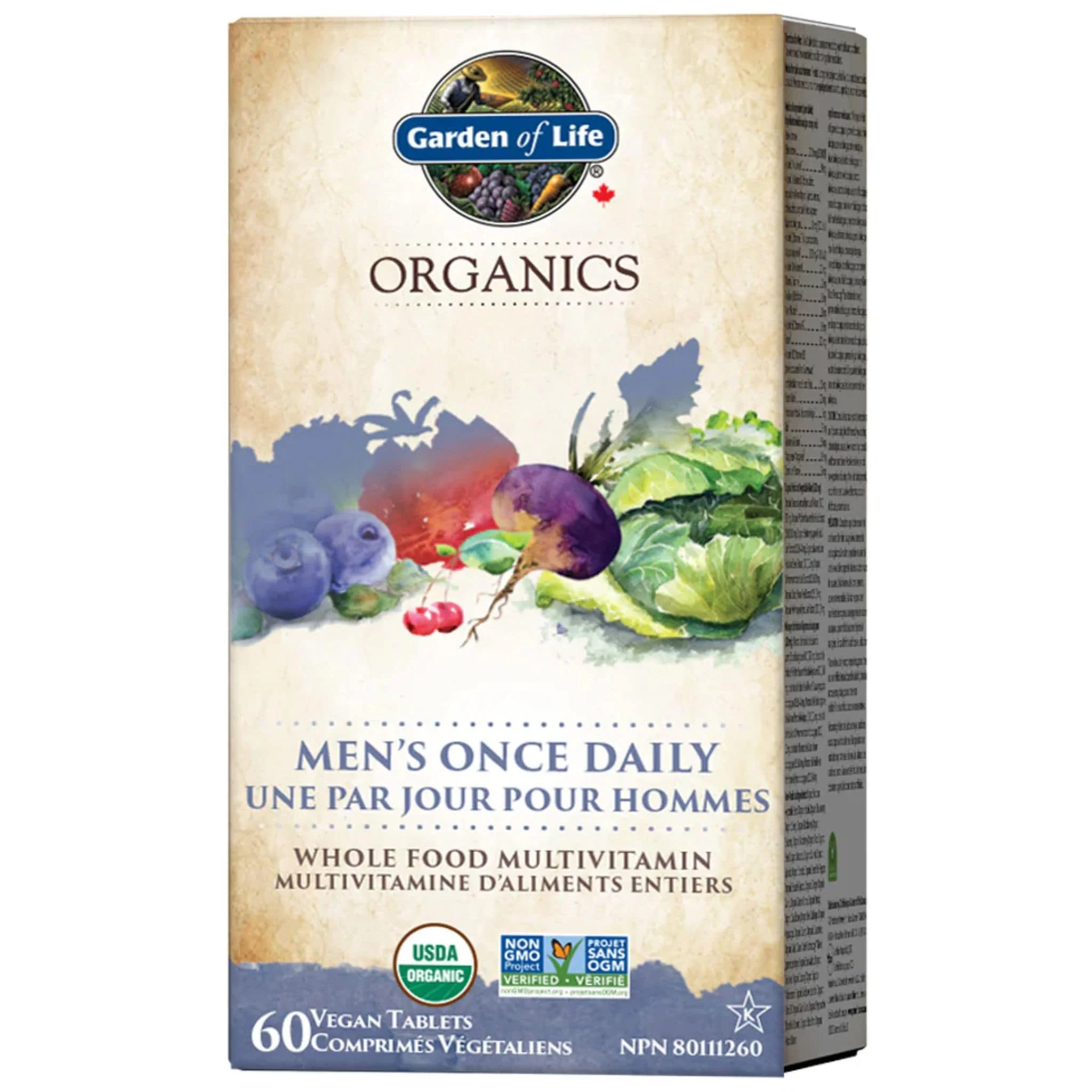 Garden of Life Organics Men's Once Daily Multivitamin, 30-60 Vegan Tablets - Image 6