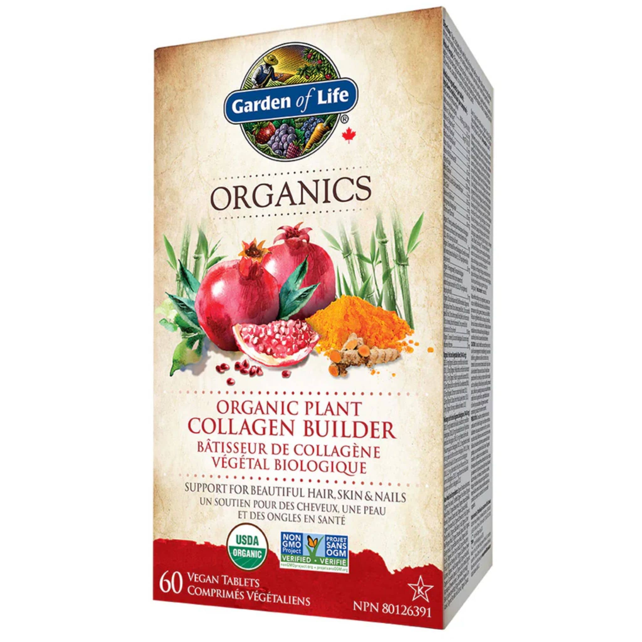 Garden of Life Organics Organic Plant Collagen Builder, 60 Vegan Tablets - Image 2