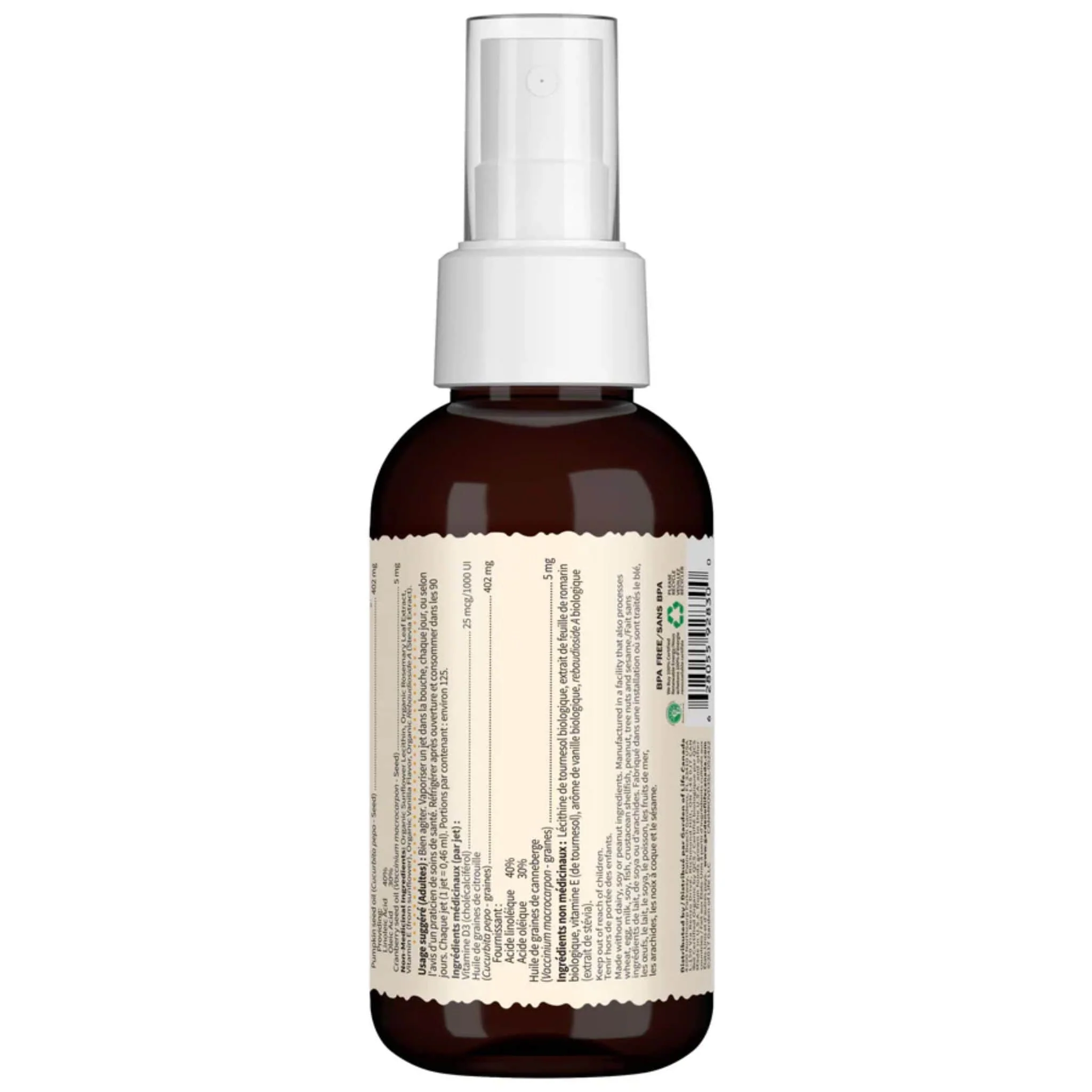 Garden of Life Organics - Vitamin D3 Organic Spray, Vanilla, 58ml - Image 2