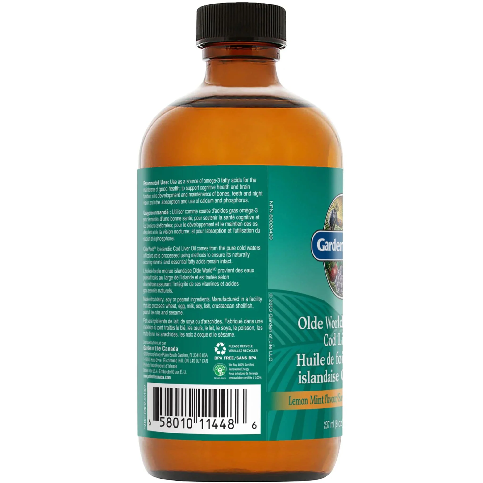 Garden of Life Olde World Icelandic Cod Liver Oil, 237ml - Image 2