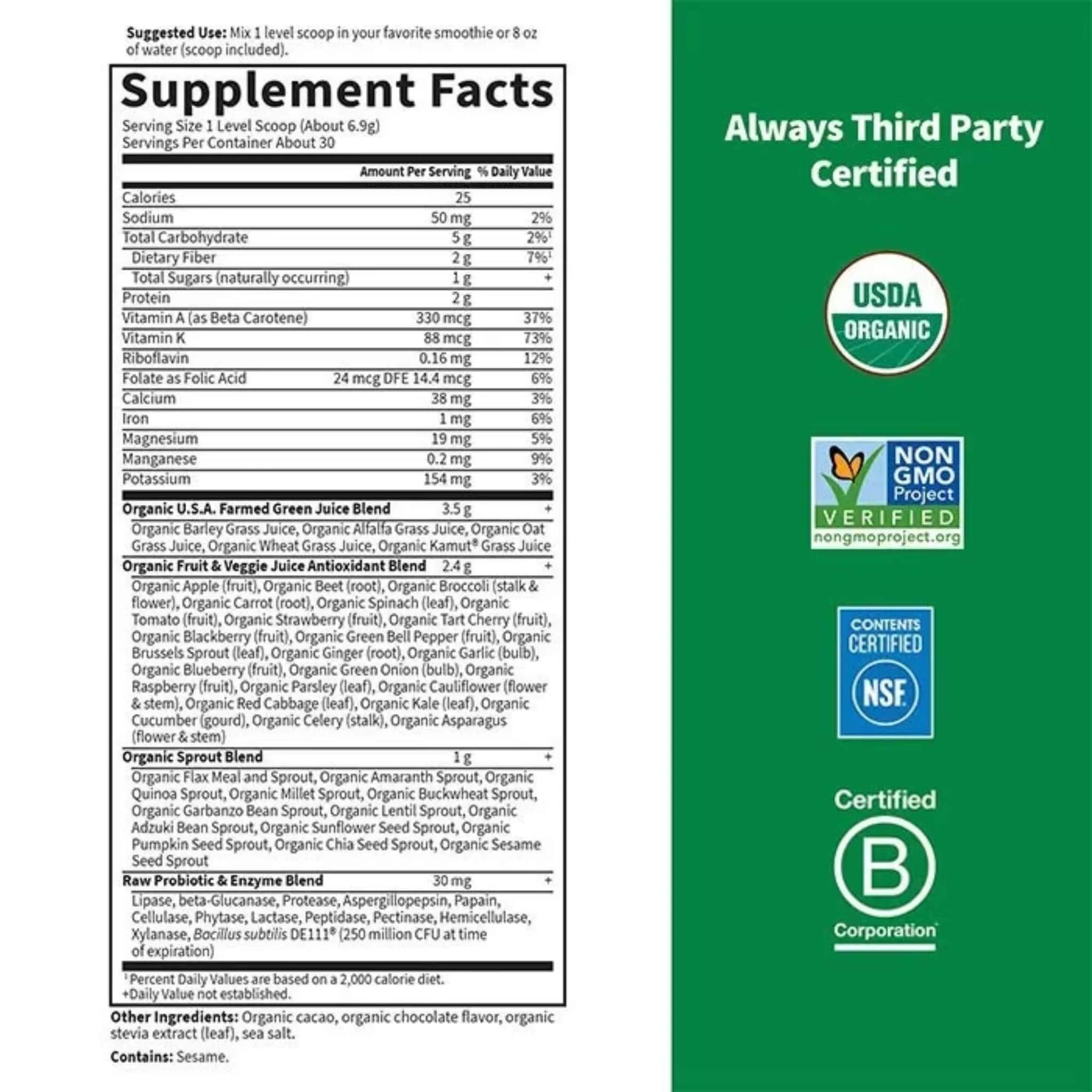 Garden of Life Raw Organic Perfect Food, 30 Servings - Image 7