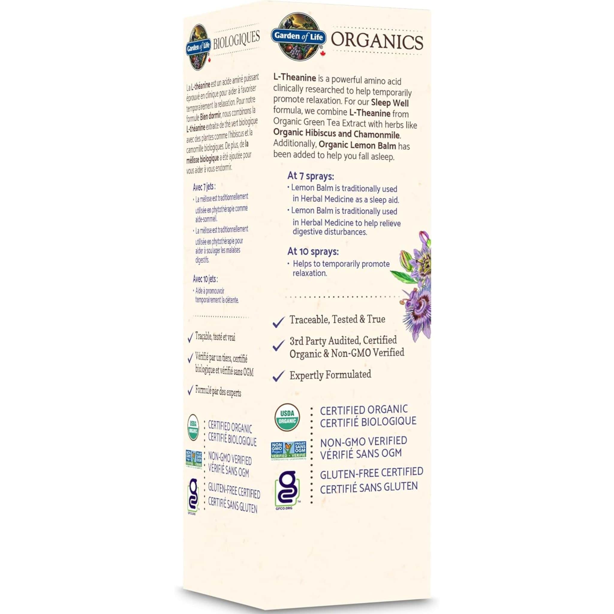 Garden of Life Organics Sleep Well Liquid Spray, 58ml - Image 4