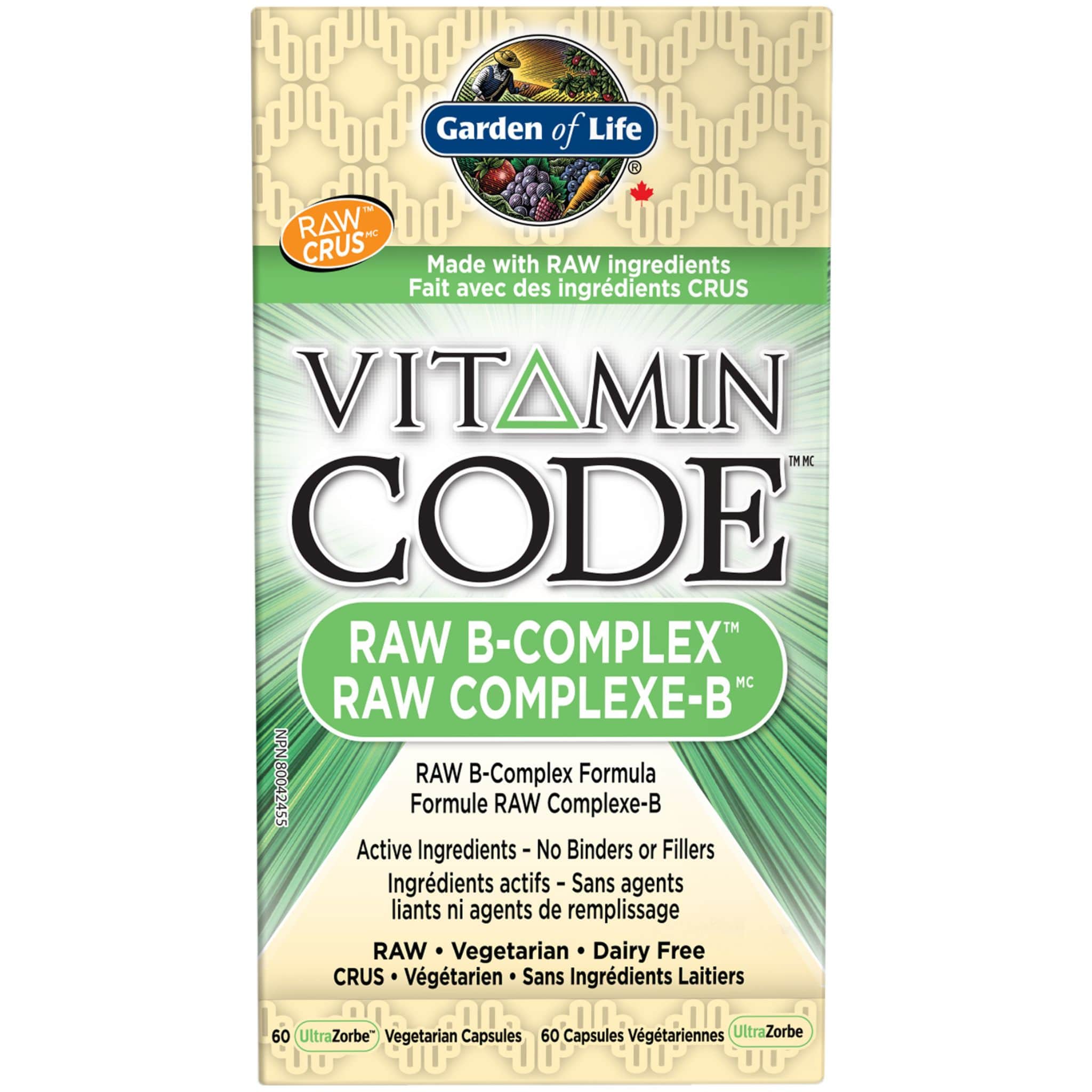Garden of Life Vitamin Code Raw B Complex, 60 Vcaps