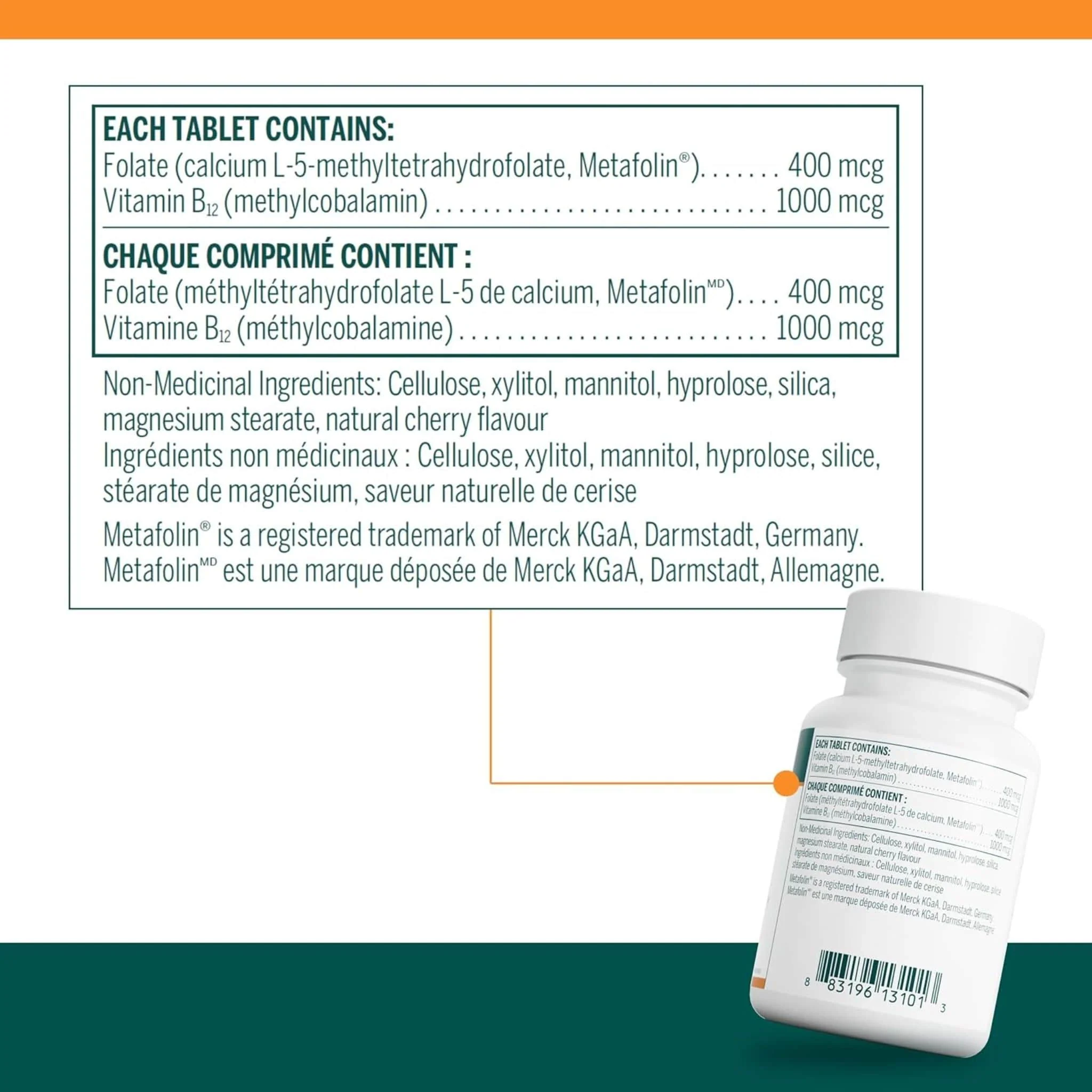 Genestra Active Chewable B12 with L-Methylfolate, 60 Tablets - Image 2