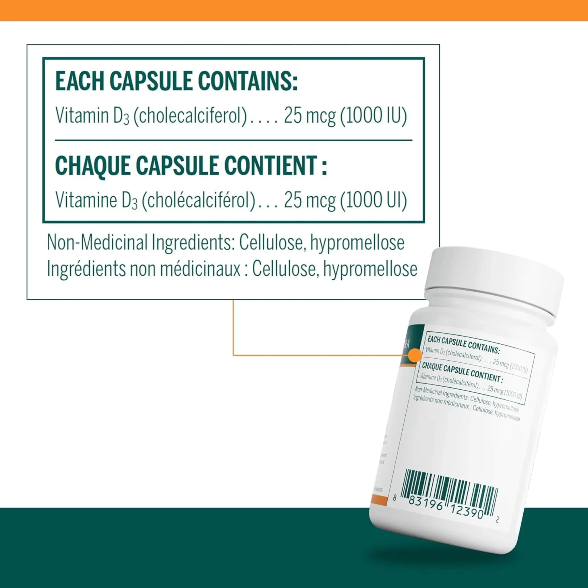 Genestra D3 1000IU, 90 Capsules - Image 2