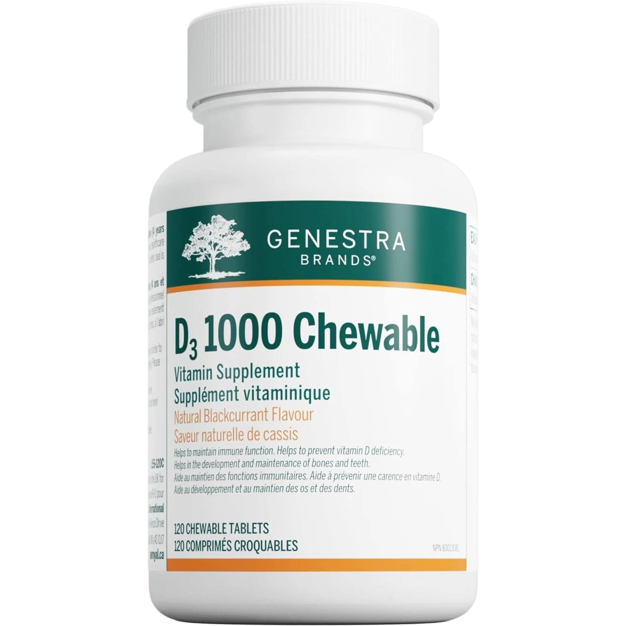 Genestra D3 1000 Chewable, 120 Tablets