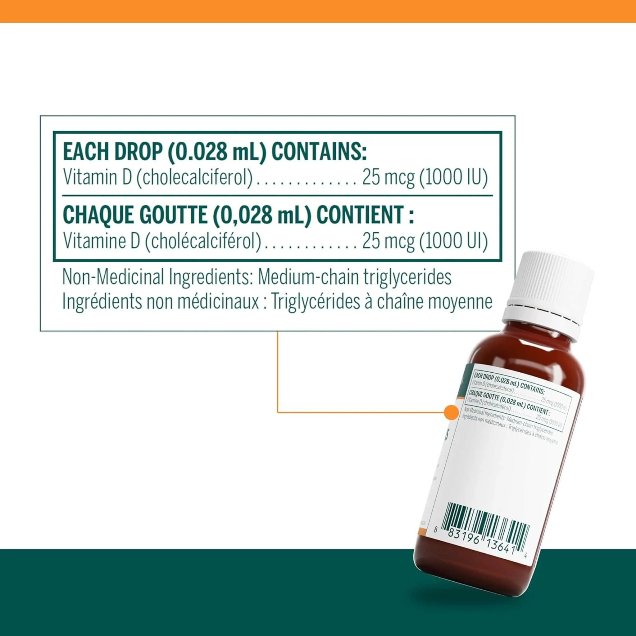 Genestra D3 1000 Drops 1,000 IU, 30ml - Image 2