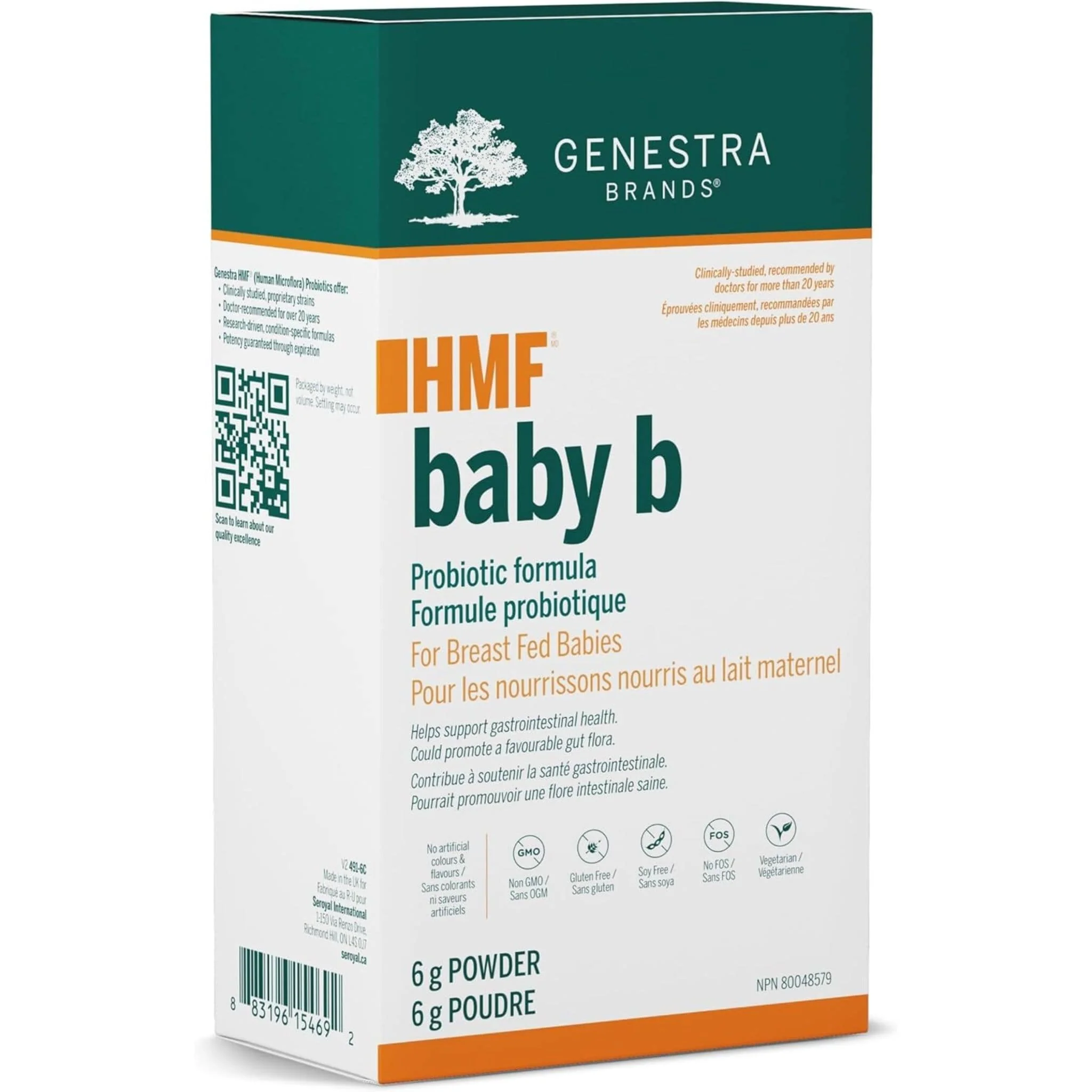 Genestra HMF Baby B, 6g - Store in Fridge