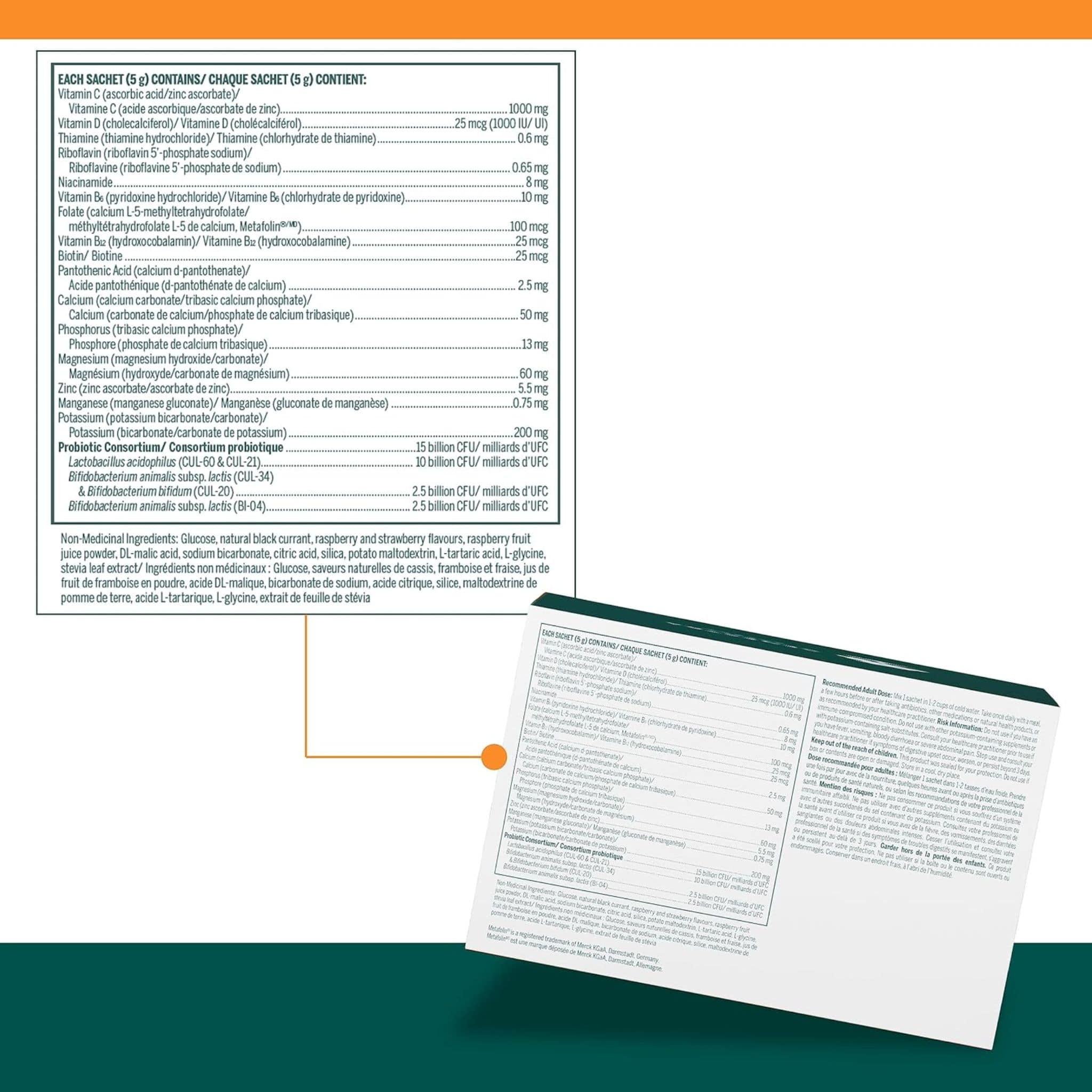 Genestra  HMF Immune Powder, 15 Billion CFU, Vitamin and Probiotic Formula, 30 Sachets - Image 3