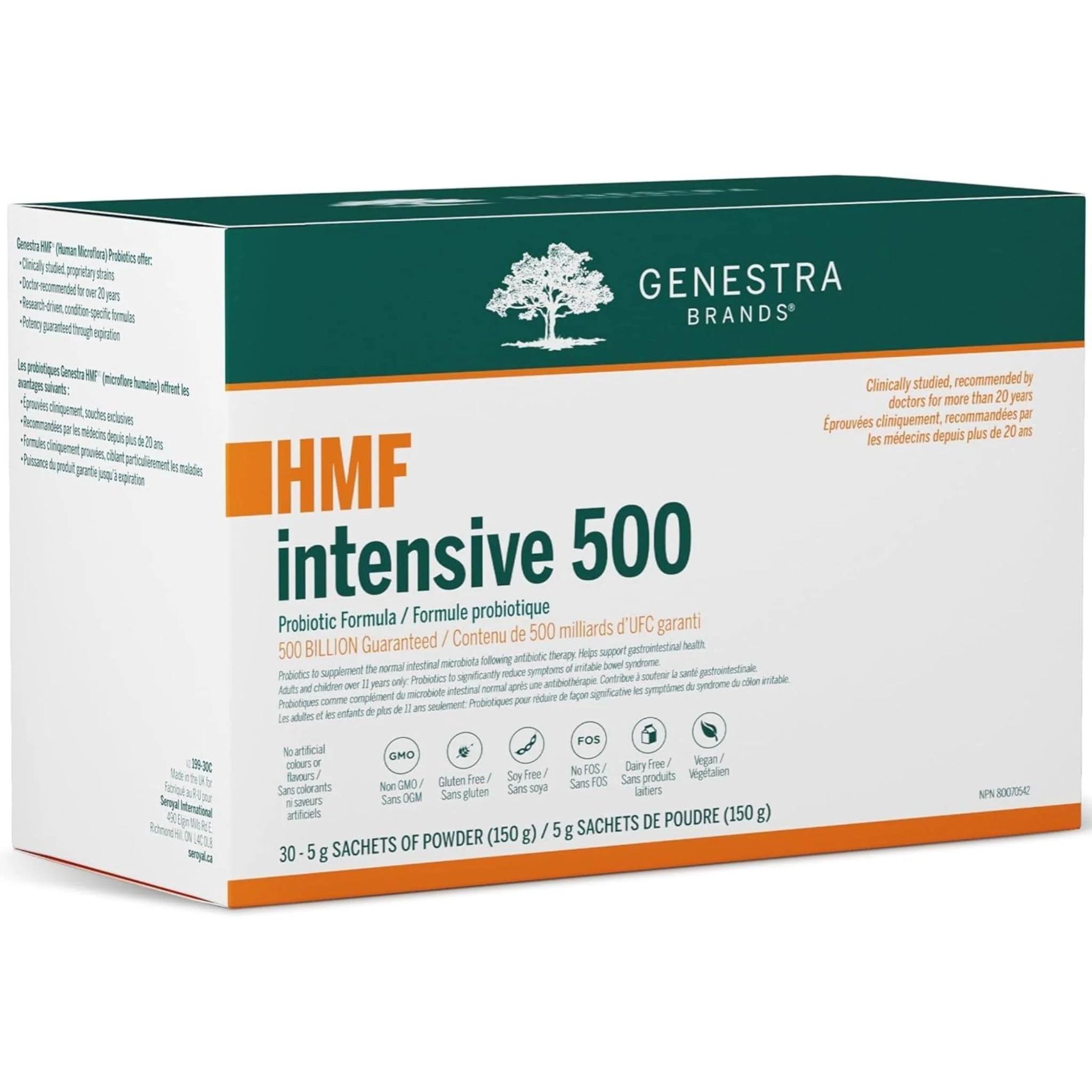 Genestra HMF Intensive 500 Probiotic Consortium, 30 Sachets