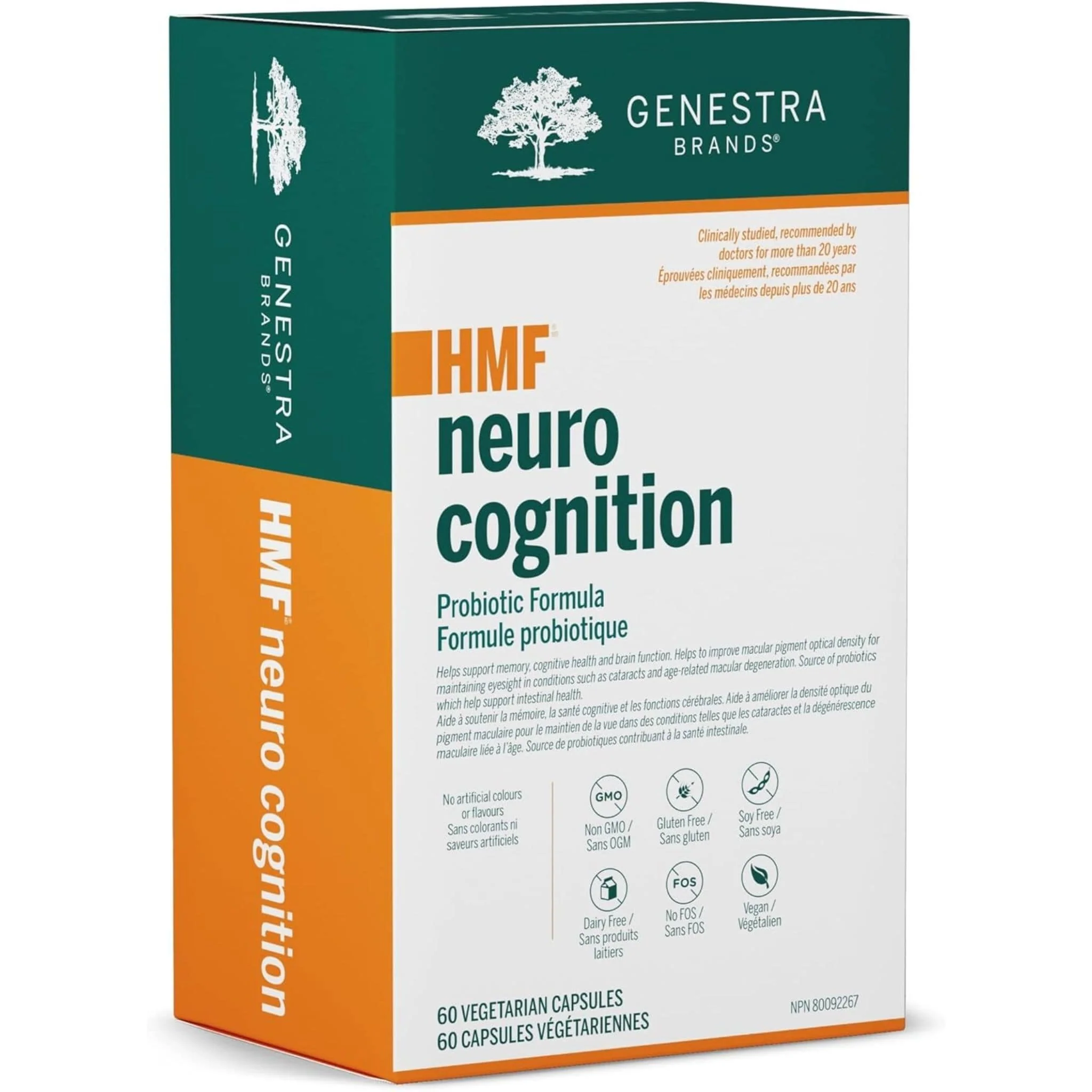 Genestra HMF Neuro Cognition, 12.5 Billion, 60 Vegetable Capsules
