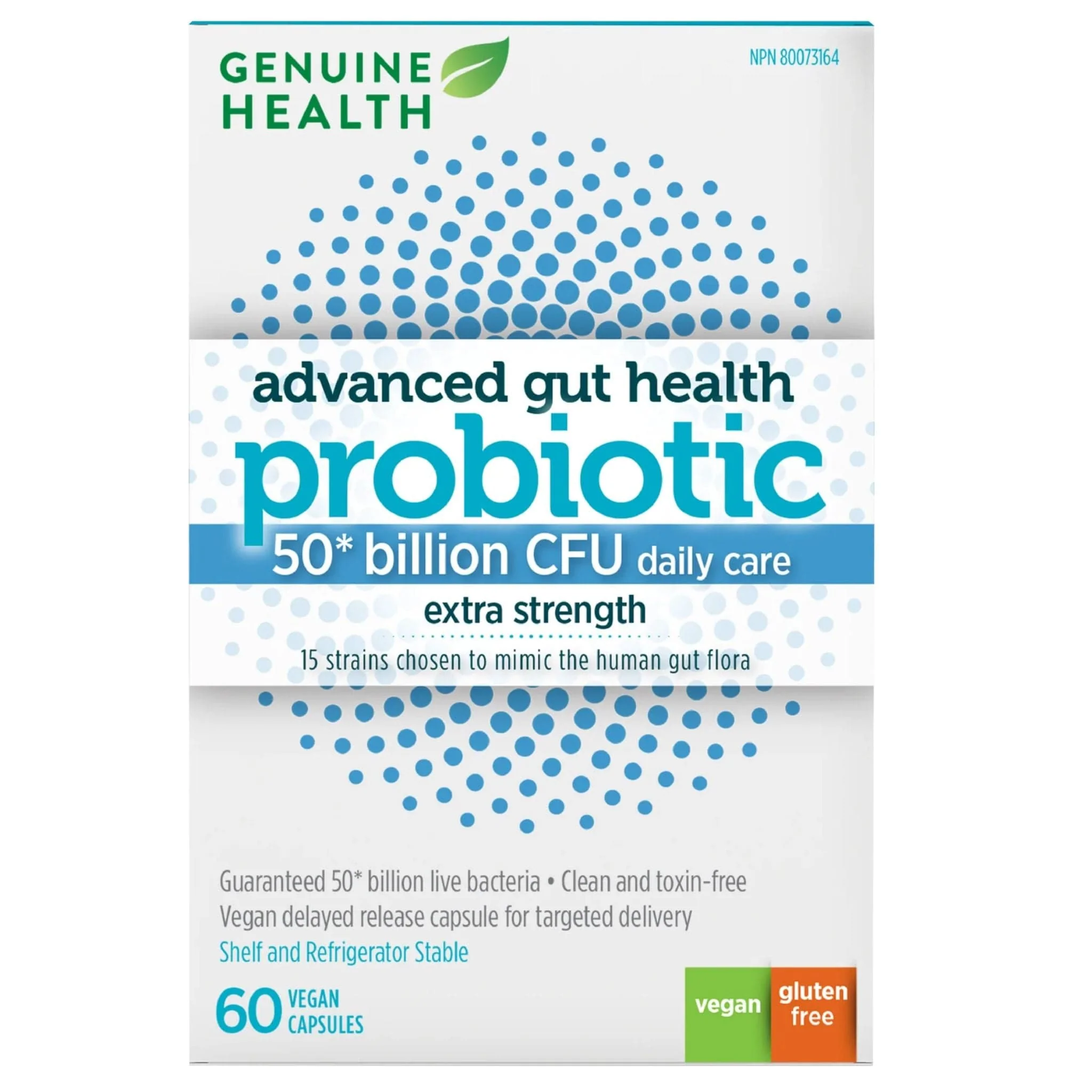 Genuine Health Advanced Gut Health Probiotic, Extra Strength - 50 Billion CFU - Image 2
