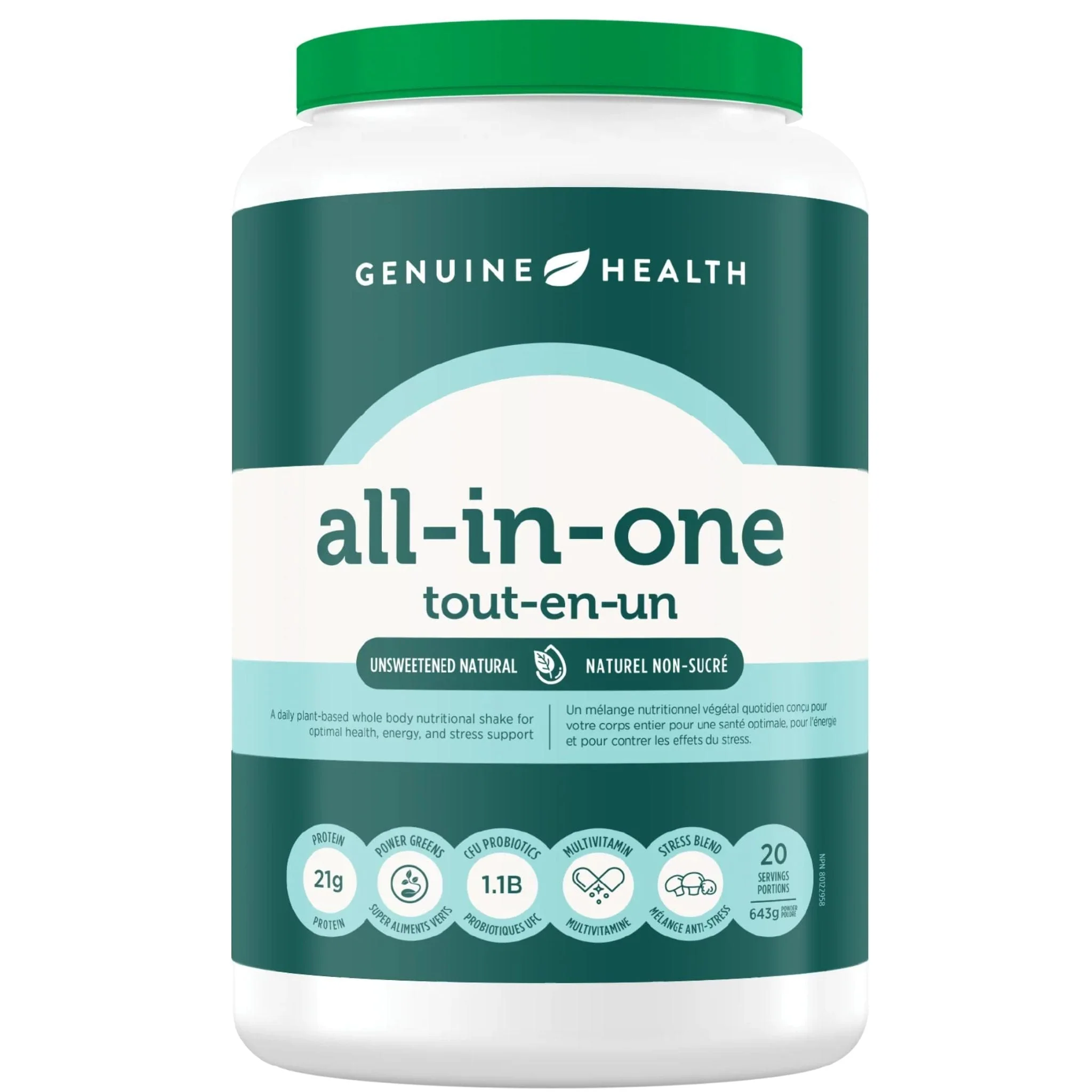 Genuine Health All-in-One Daily Whole Body Shake, Vegan Protein Powder, 20 Servings CLEARANCE 50% Off Exp 8/26 Final Sale - Image 2