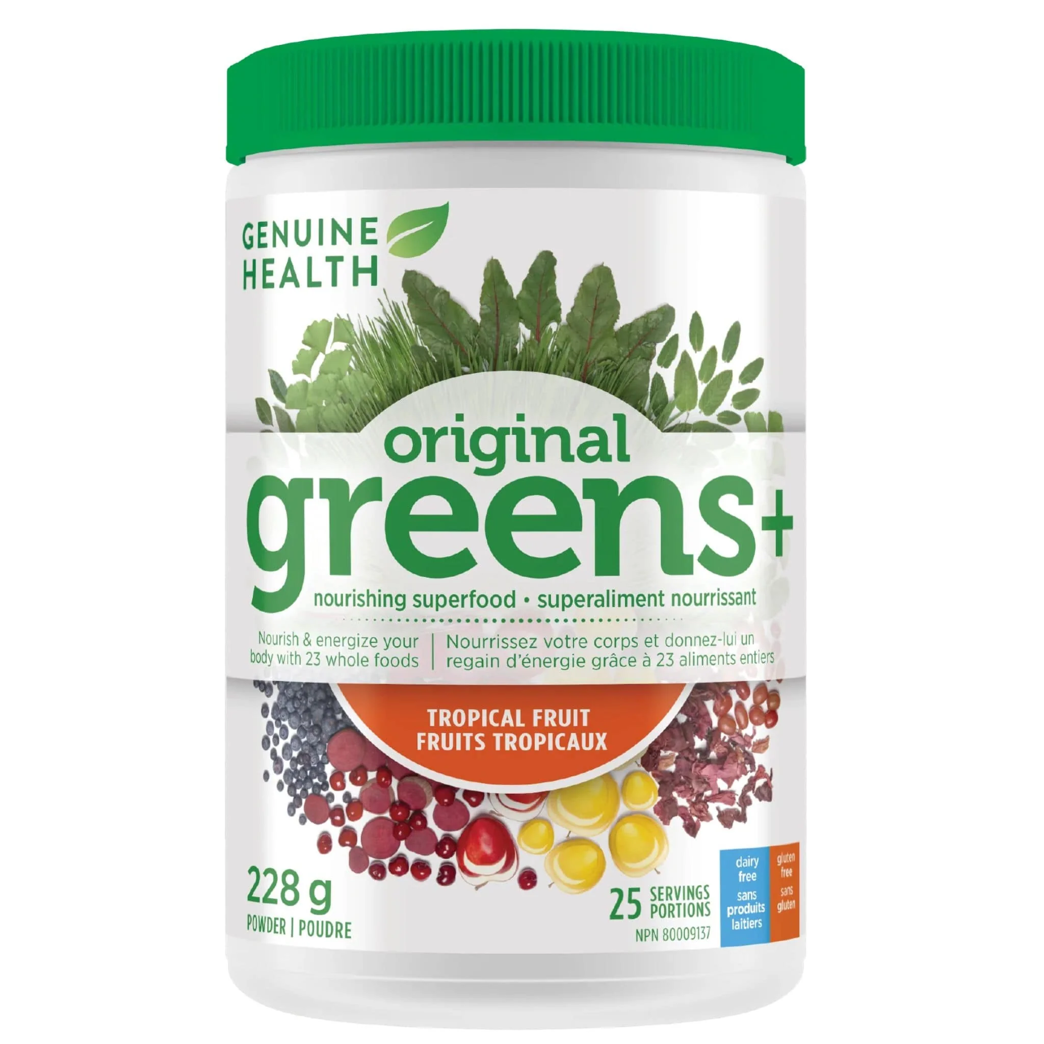 Genuine Health Greens+ Powder, 23 Alkaline Forming Whole Foods, Original Formula - Image 3