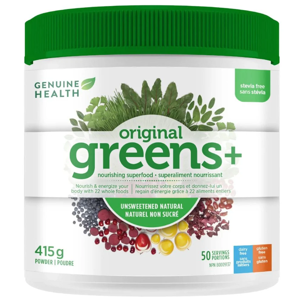 Genuine Health Greens+ Powder, 23 Alkaline Forming Whole Foods, Original Formula - Image 4