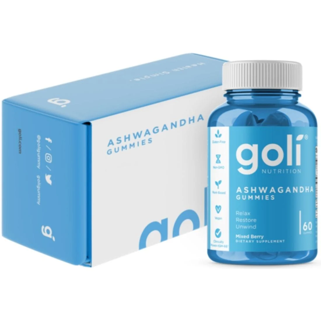 Goli Nutrition Ashwagandha Gummies, KSM-66 Askwagandha, 60 Gummies