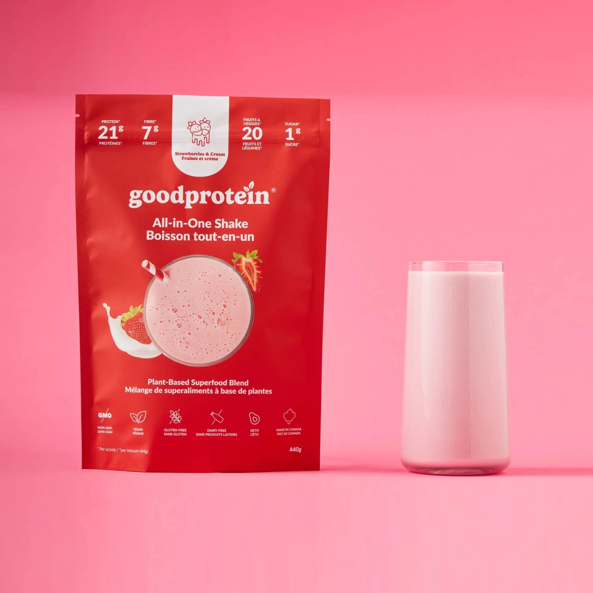 Good Protein All-in-One Shake Protein Powder, Protein 21g, Fibre 7g, Plant-Based, Vegan, Gluten-Free, Keto-Friendly Shake with Superfoods, Probiotics and Essential Nutrients,  440g-880g - Image 12